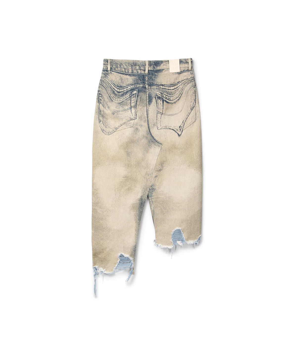 캠퍼랩(CAMPERLAB) Distorted Denim Skirt Sand-Black