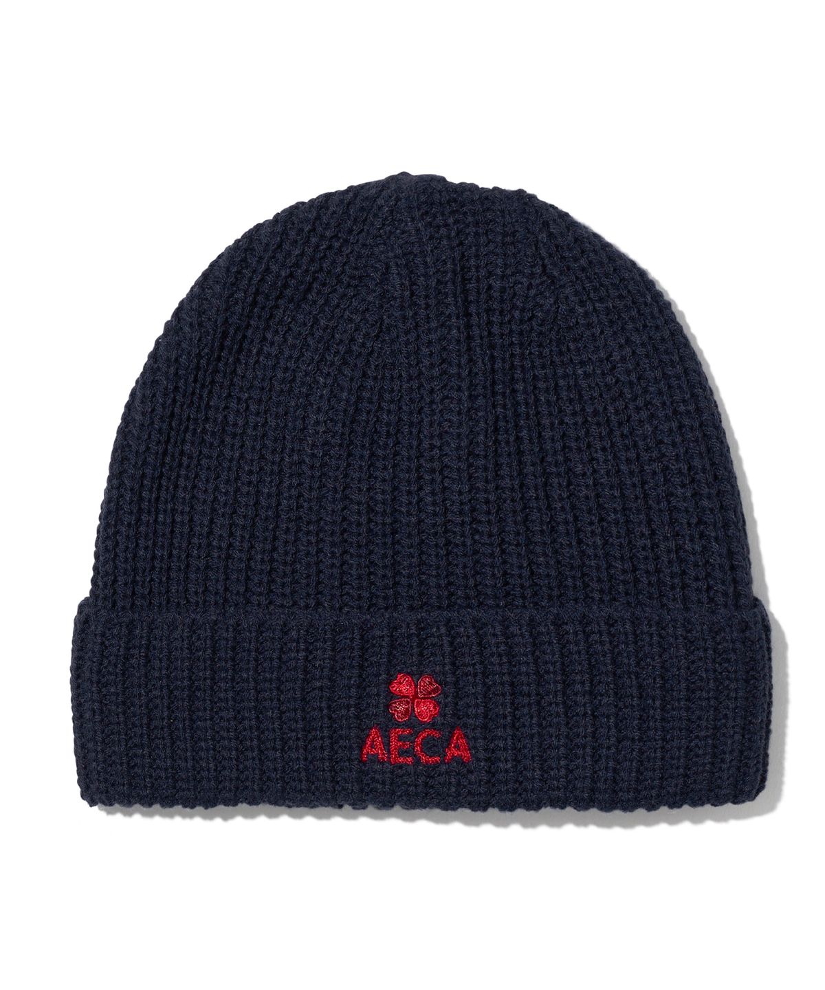 에이카화이트(AECA) AECA CLOVER LOGO BEANIE-NAVY