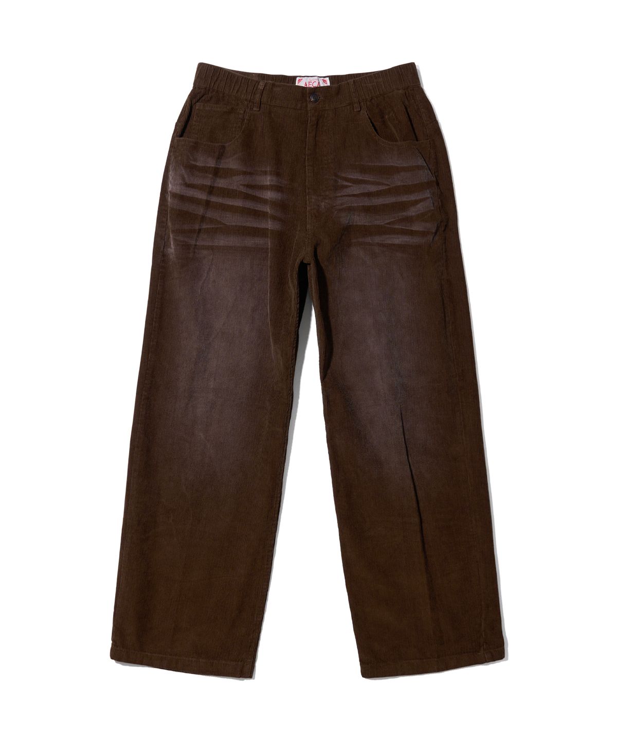 에이카화이트(AECA) VINTAGE WASHING CODUROY WIDE PANTS-BROWN