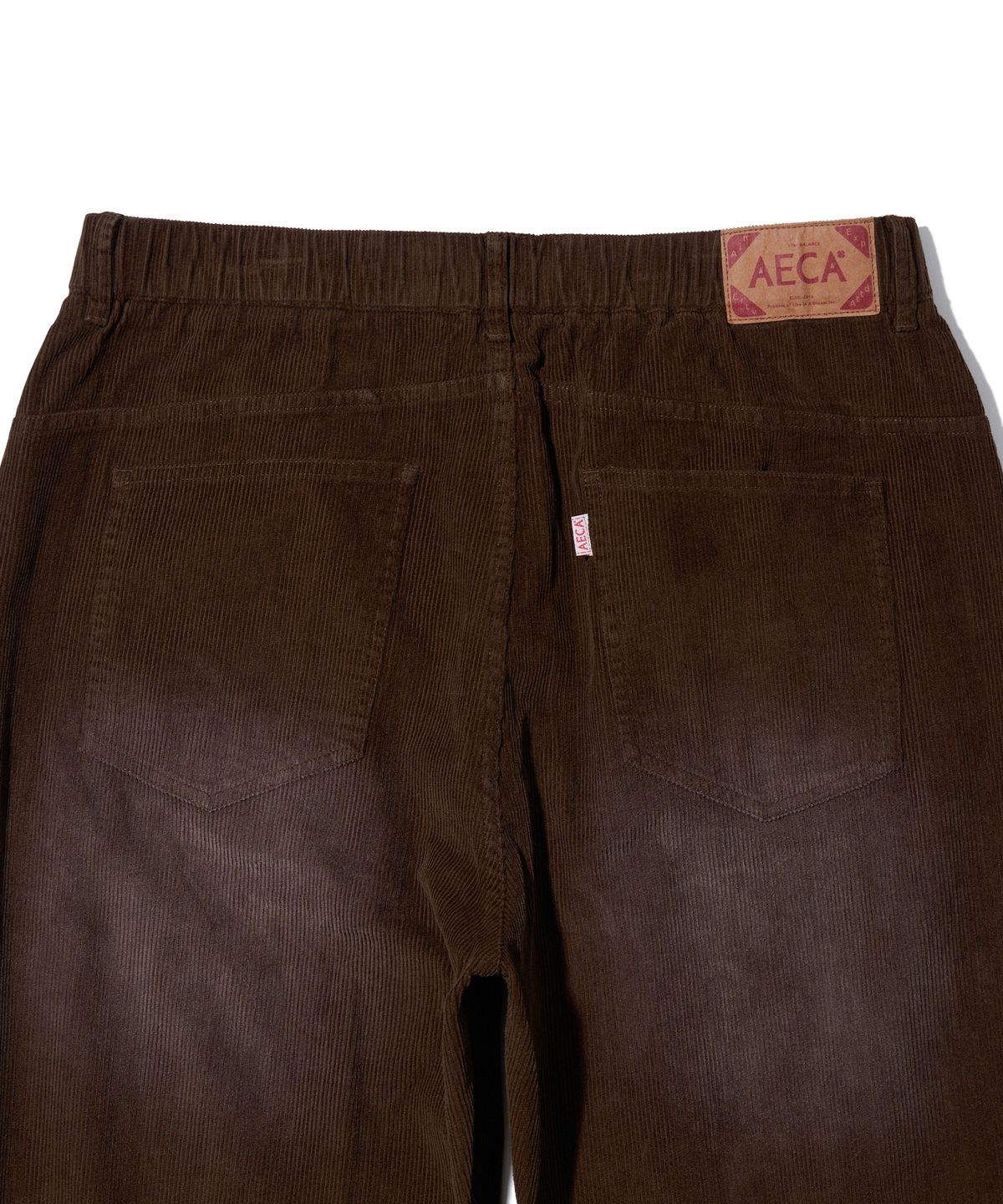에이카화이트(AECA) VINTAGE WASHING CODUROY WIDE PANTS-BROWN