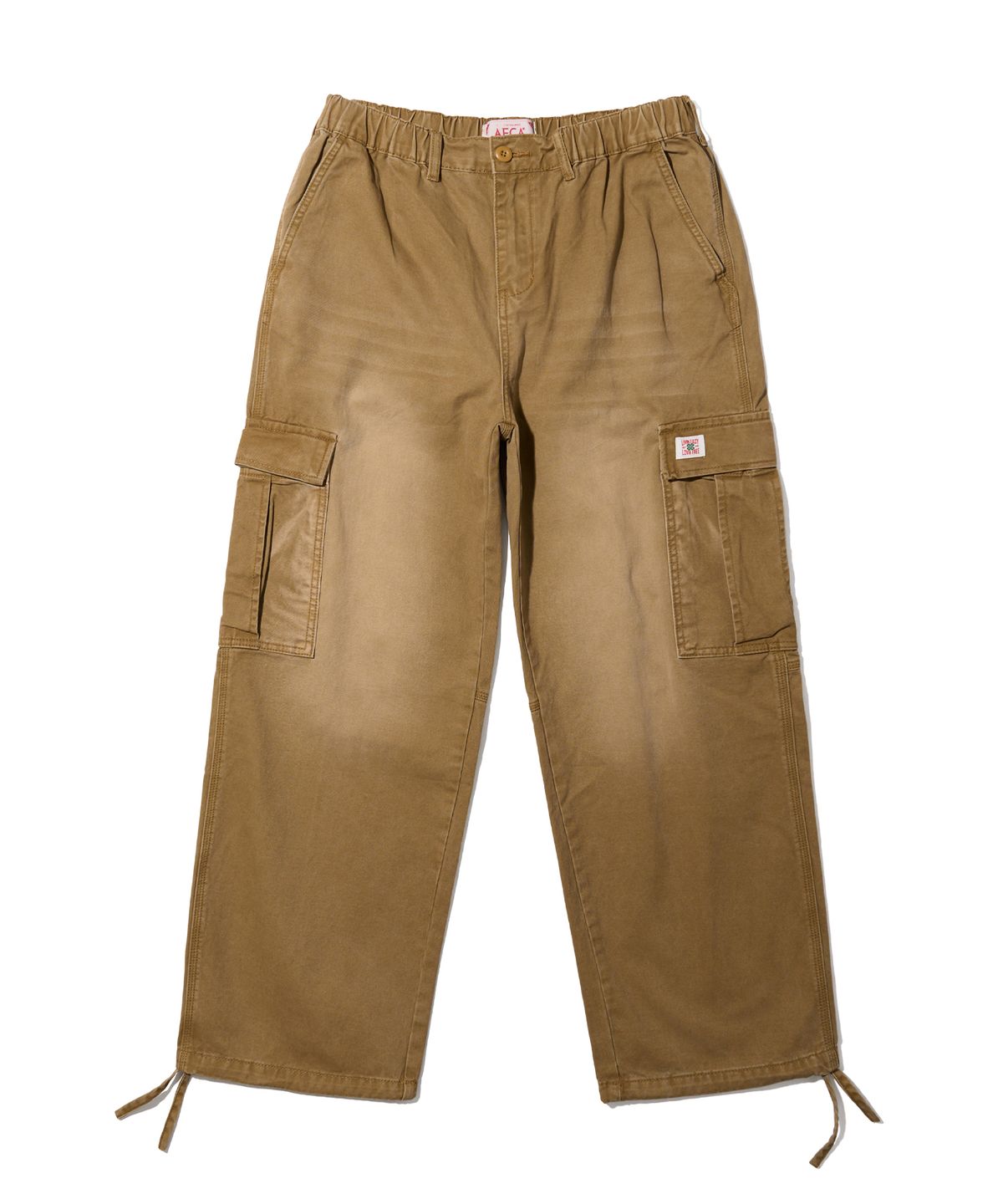 에이카화이트(AECA) VINTAGE WASHING CARGO WIDE PANTS-BROWN