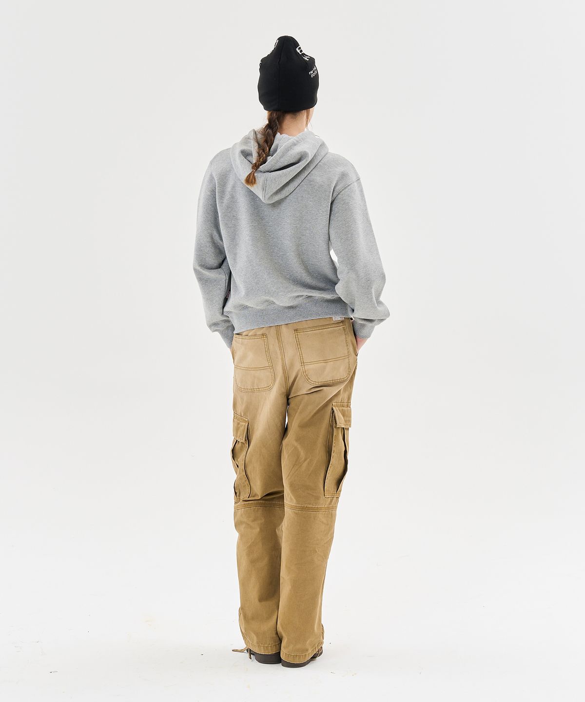 에이카화이트(AECA) VINTAGE WASHING CARGO WIDE PANTS-BROWN