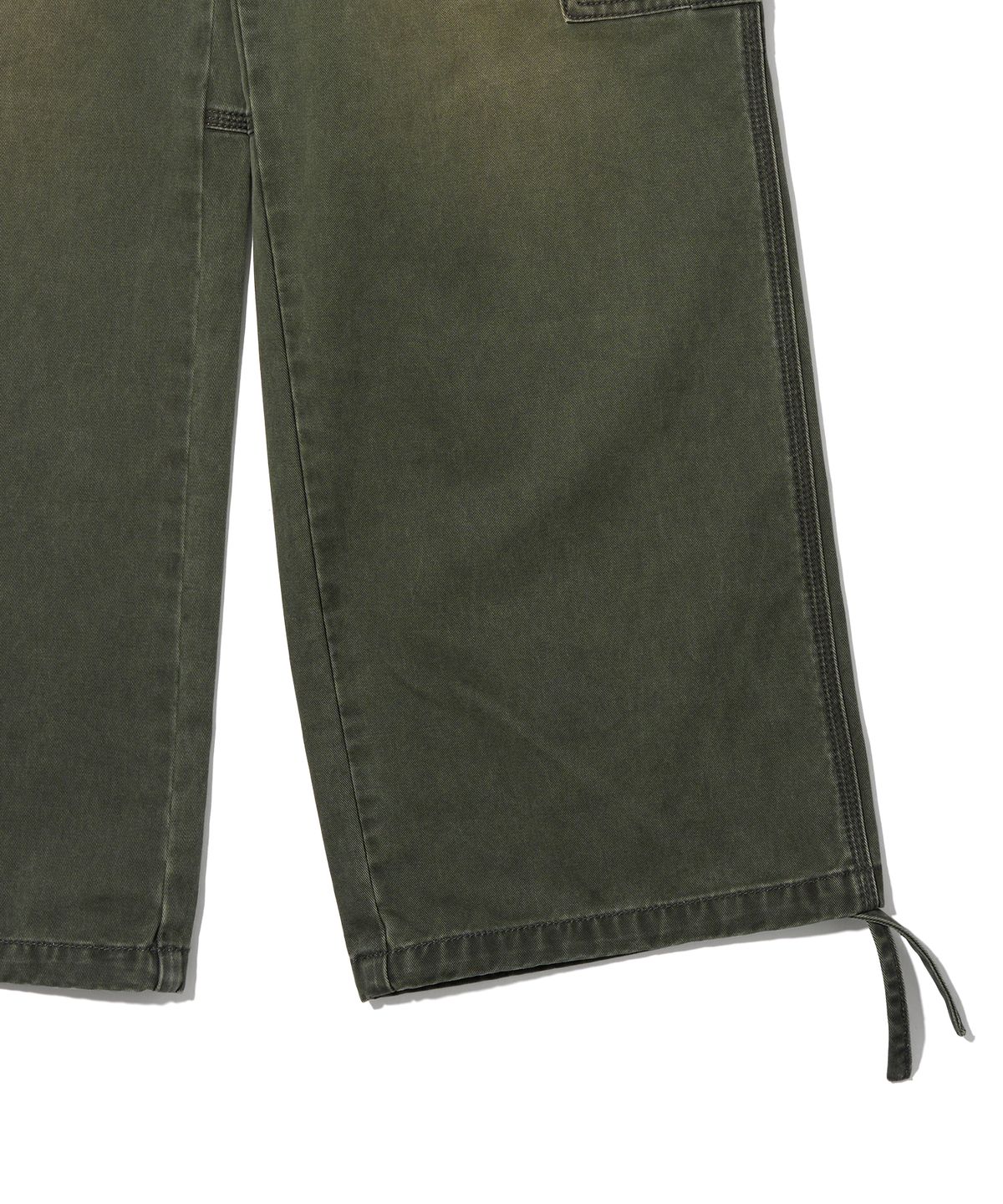 에이카화이트(AECA) VINTAGE WASHING CARGO WIDE PANTS-GREEN