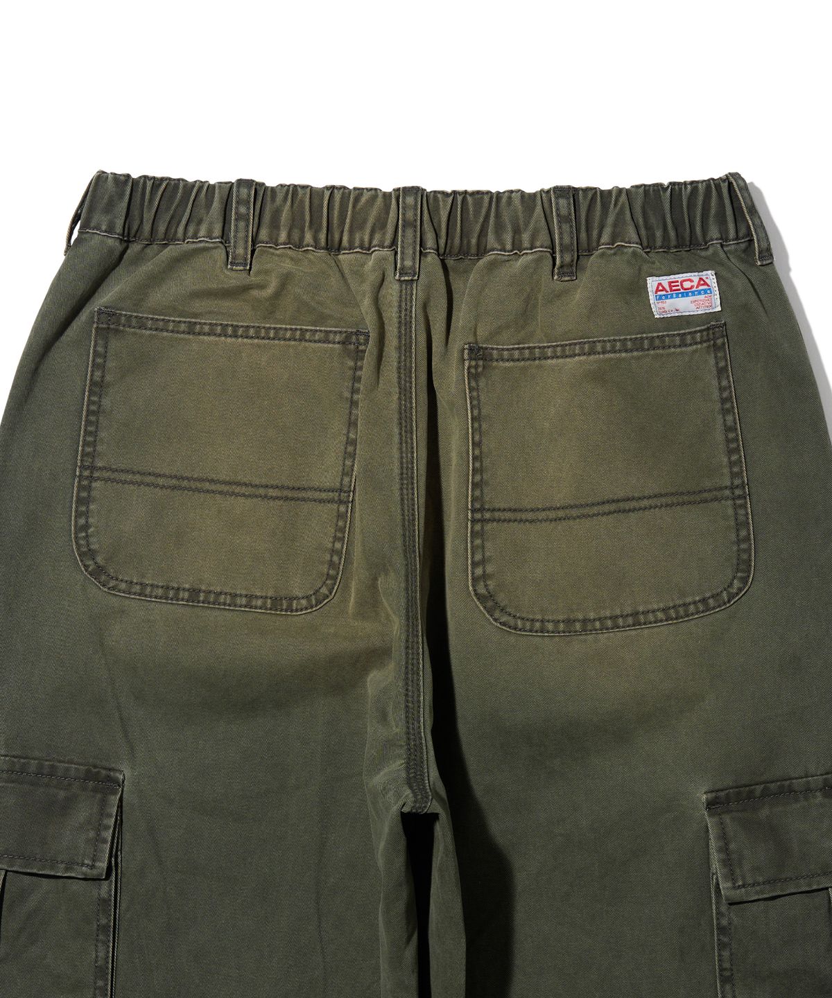 에이카화이트(AECA) VINTAGE WASHING CARGO WIDE PANTS-GREEN