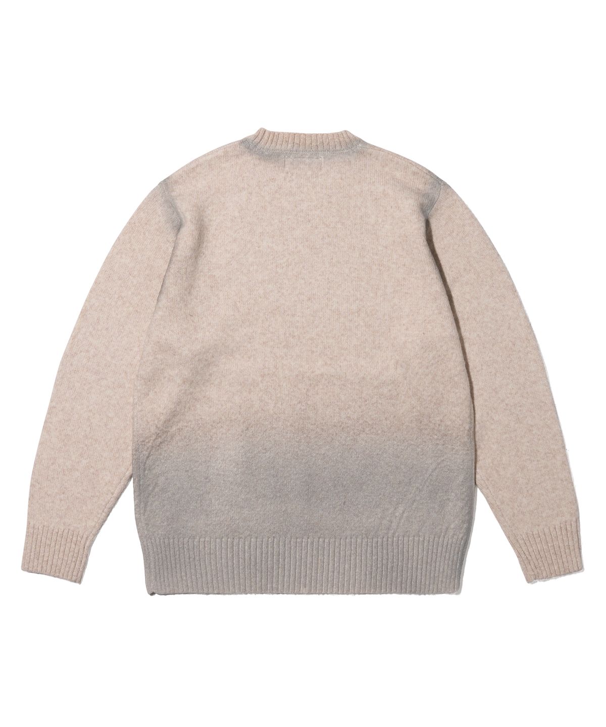 에이카화이트(AECA) GRADATION SPRAY WASHED KNIT-IVORY