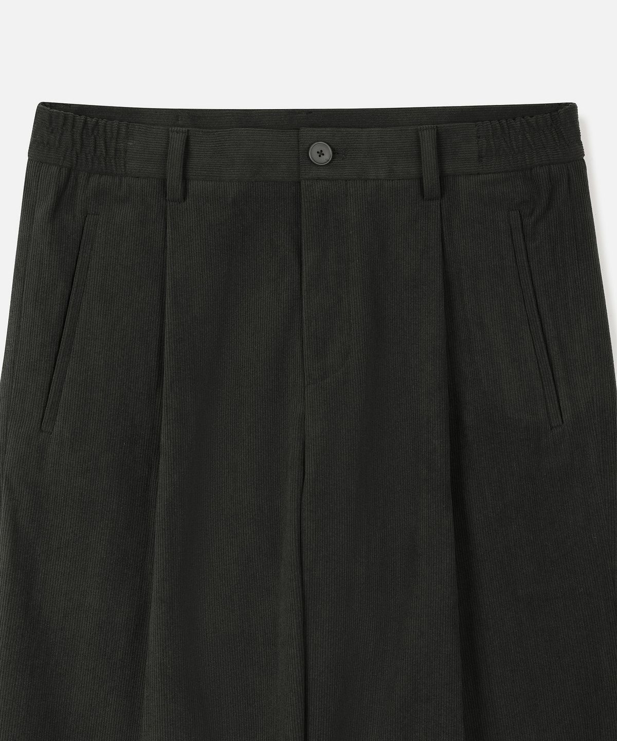 247시리즈(247SERIES) 코듀로이 세미 와이드 팬츠 CHARCOAL