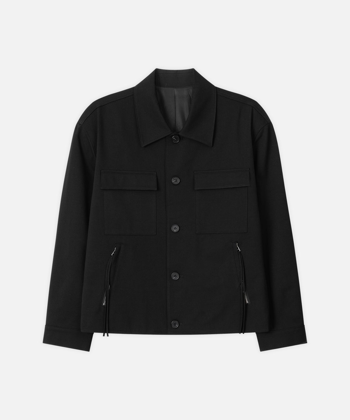 드로우핏(DRAW FIT) 도브 울 하이드 블루종 자켓 [BLACK]