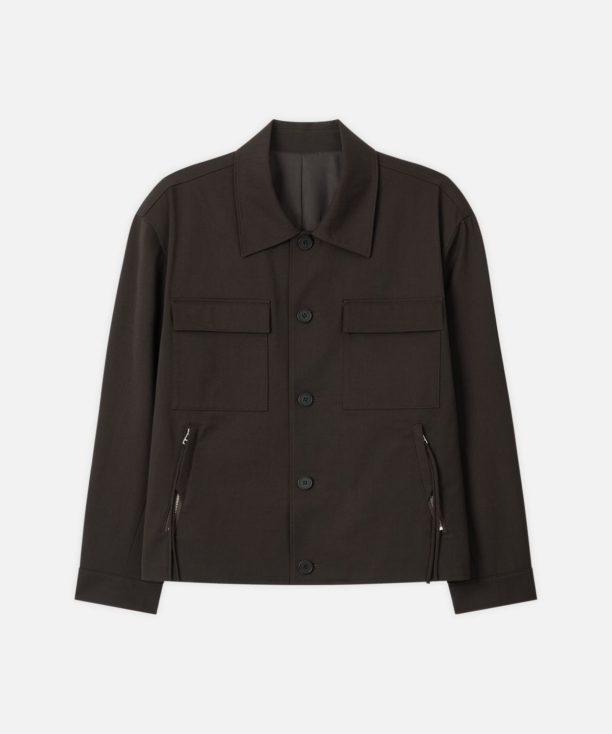 드로우핏(DRAW FIT) 도브 울 하이드 블루종 자켓 [CHESTNUT BROWN]