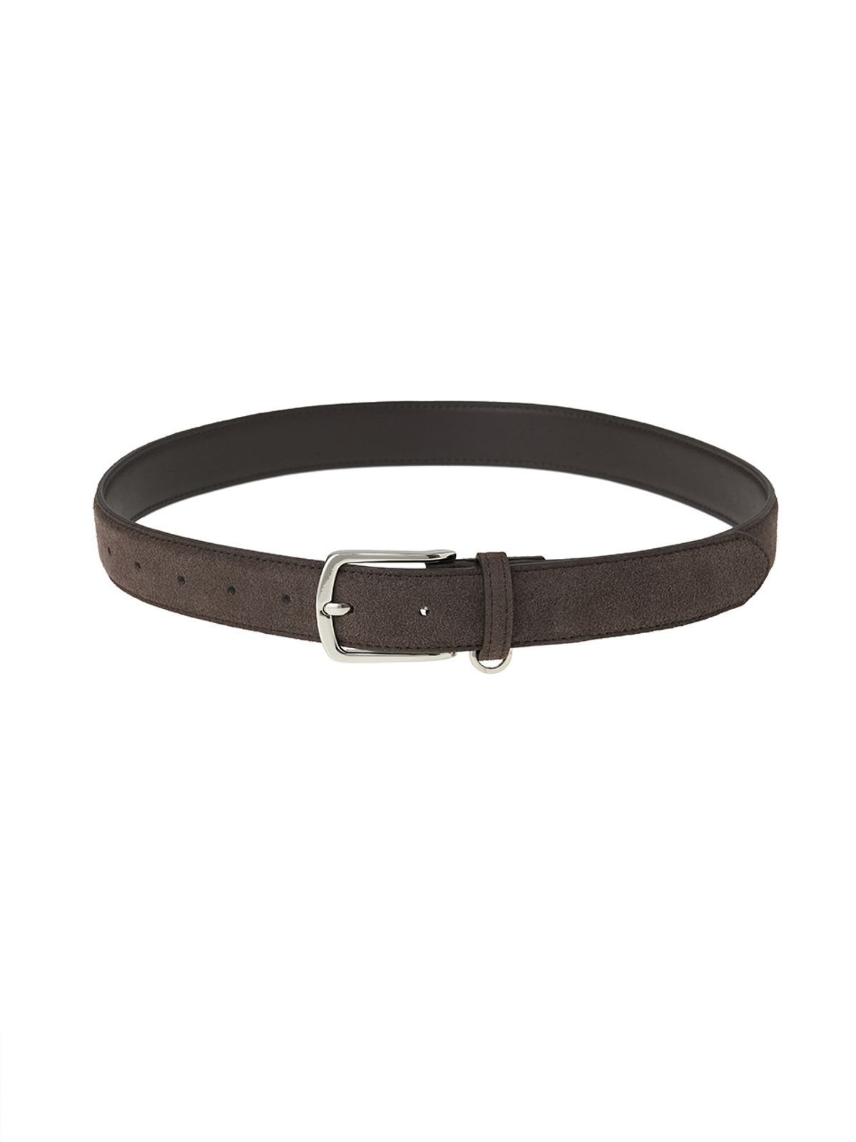 기준(KIJUN) Suede Belt Dark Brown