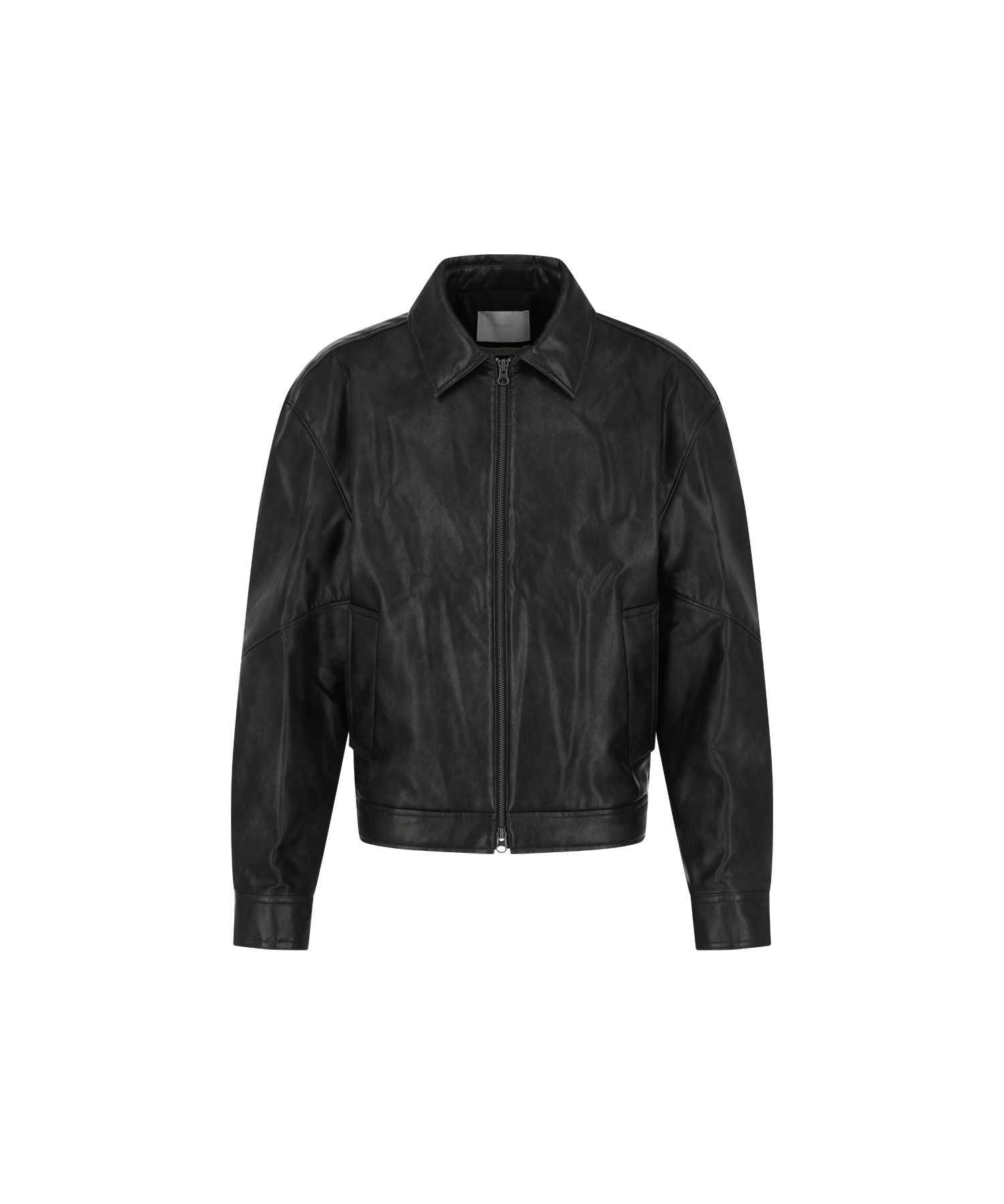 MUSINSA | AMOMENTO SYNTHETIC LEATHER BLOUSON