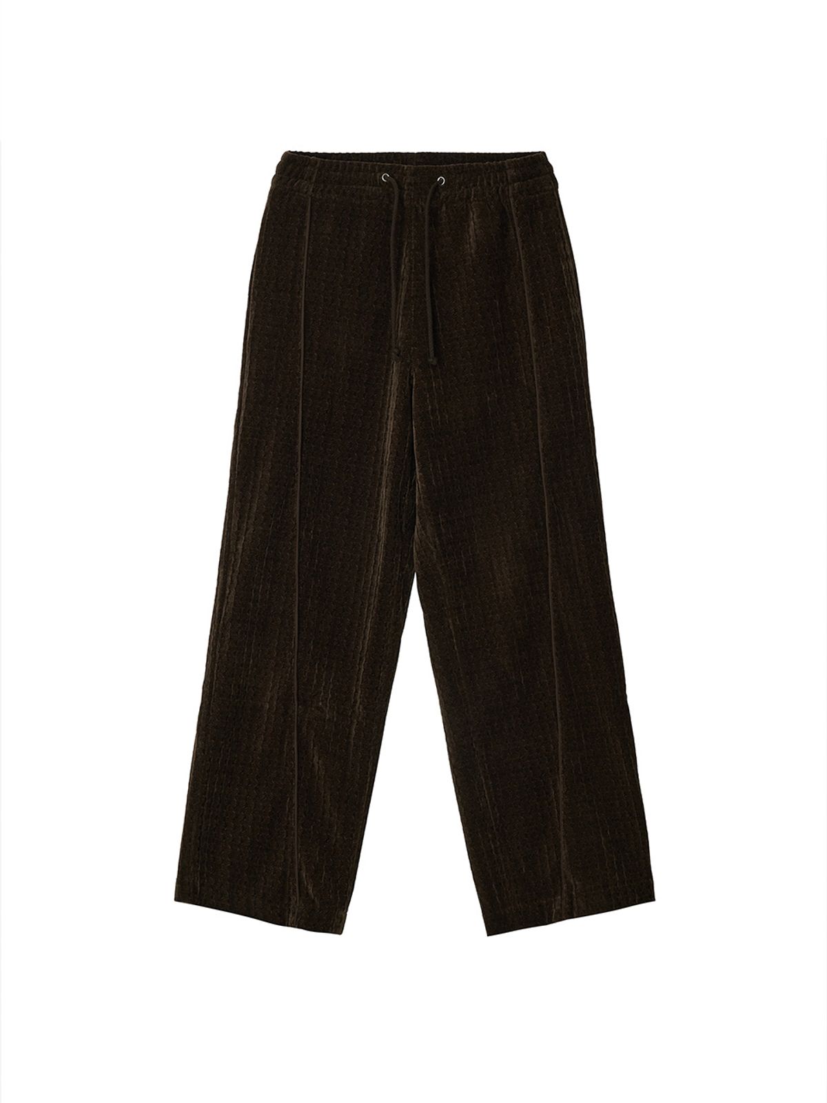 기준(KIJUN) Line Velour Pants Dark Brown