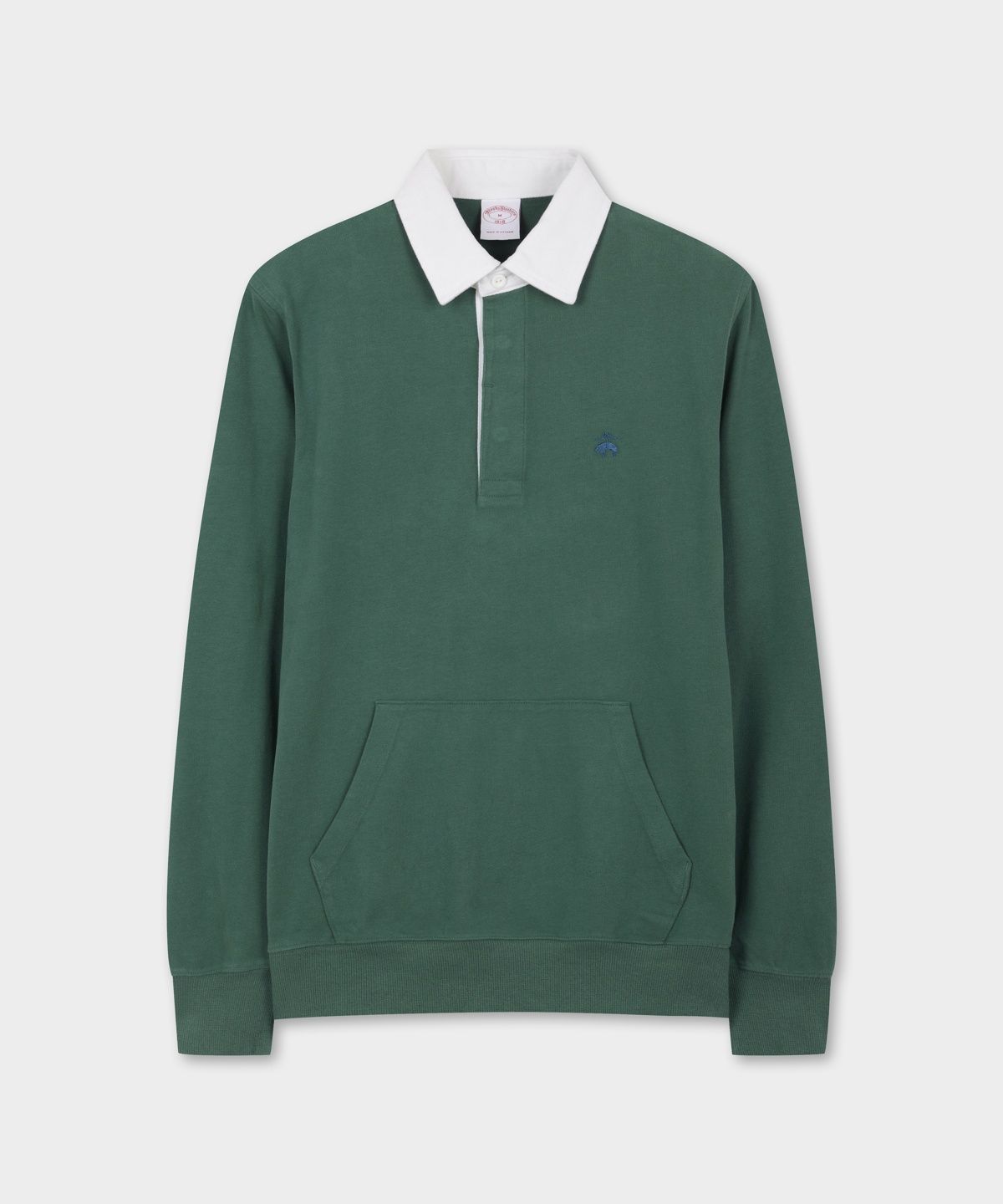 브룩스 브라더스(BROOKS BROTHERS) 솔리드 포켓 럭비 셔츠 (그린) (BBNTMNF301)