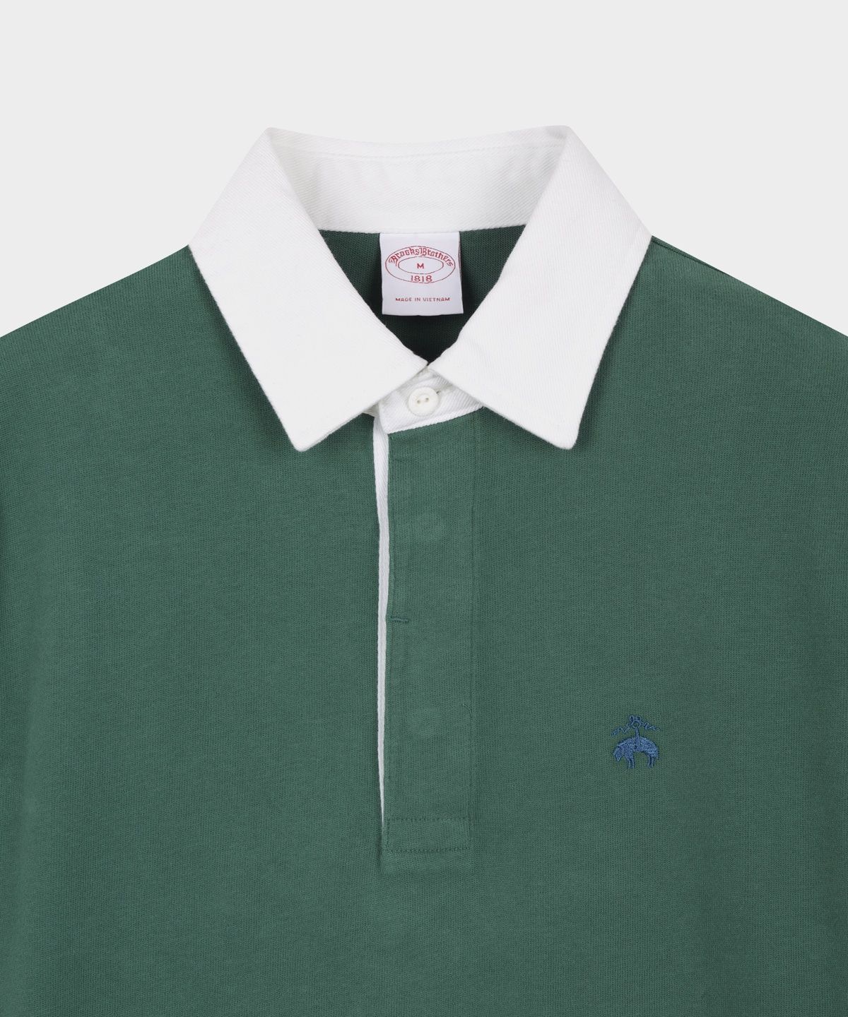브룩스 브라더스(BROOKS BROTHERS) 솔리드 포켓 럭비 셔츠 (그린) (BBNTMNF301)