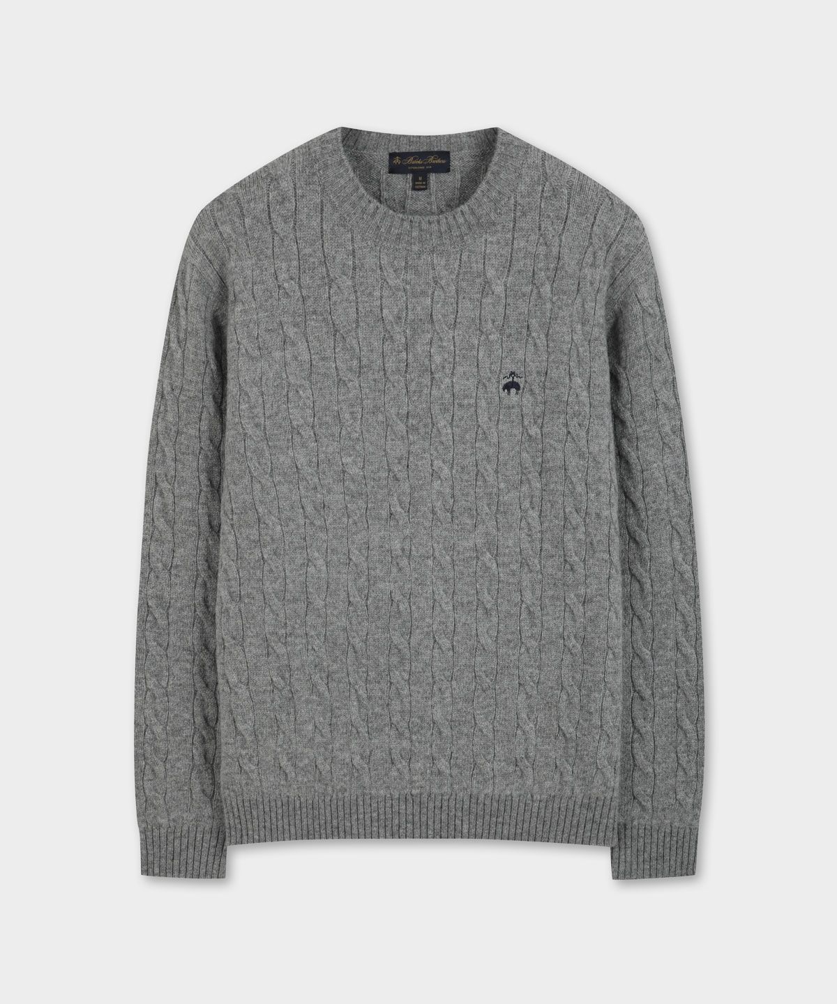 브룩스 브라더스(BROOKS BROTHERS) 셔틀랜드 케이블 풀오버 (그레이) (BBWRMOF410)