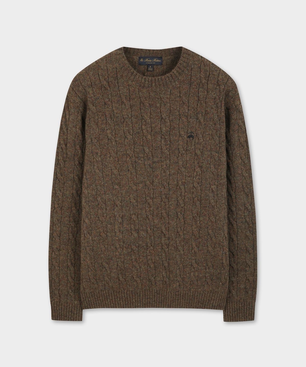 브룩스 브라더스(BROOKS BROTHERS) [Online Exclusive] 셔틀랜드 케이블 풀오버 (브라운) (BBWRMOF410)