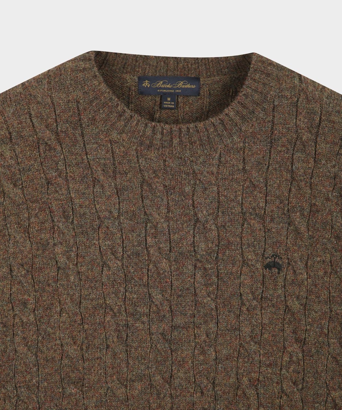브룩스 브라더스(BROOKS BROTHERS) [Online Exclusive] 셔틀랜드 케이블 풀오버 (브라운) (BBWRMOF410)