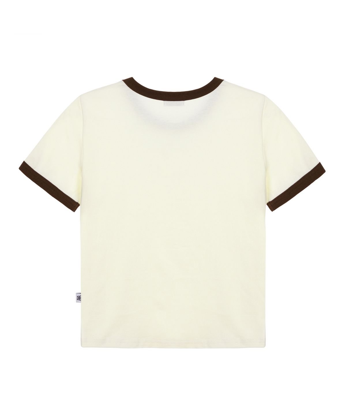 닉앤니콜(NICK&NICOLE) BUTTERFLY CONTRAST RINGER TOP_CREAM BROWN