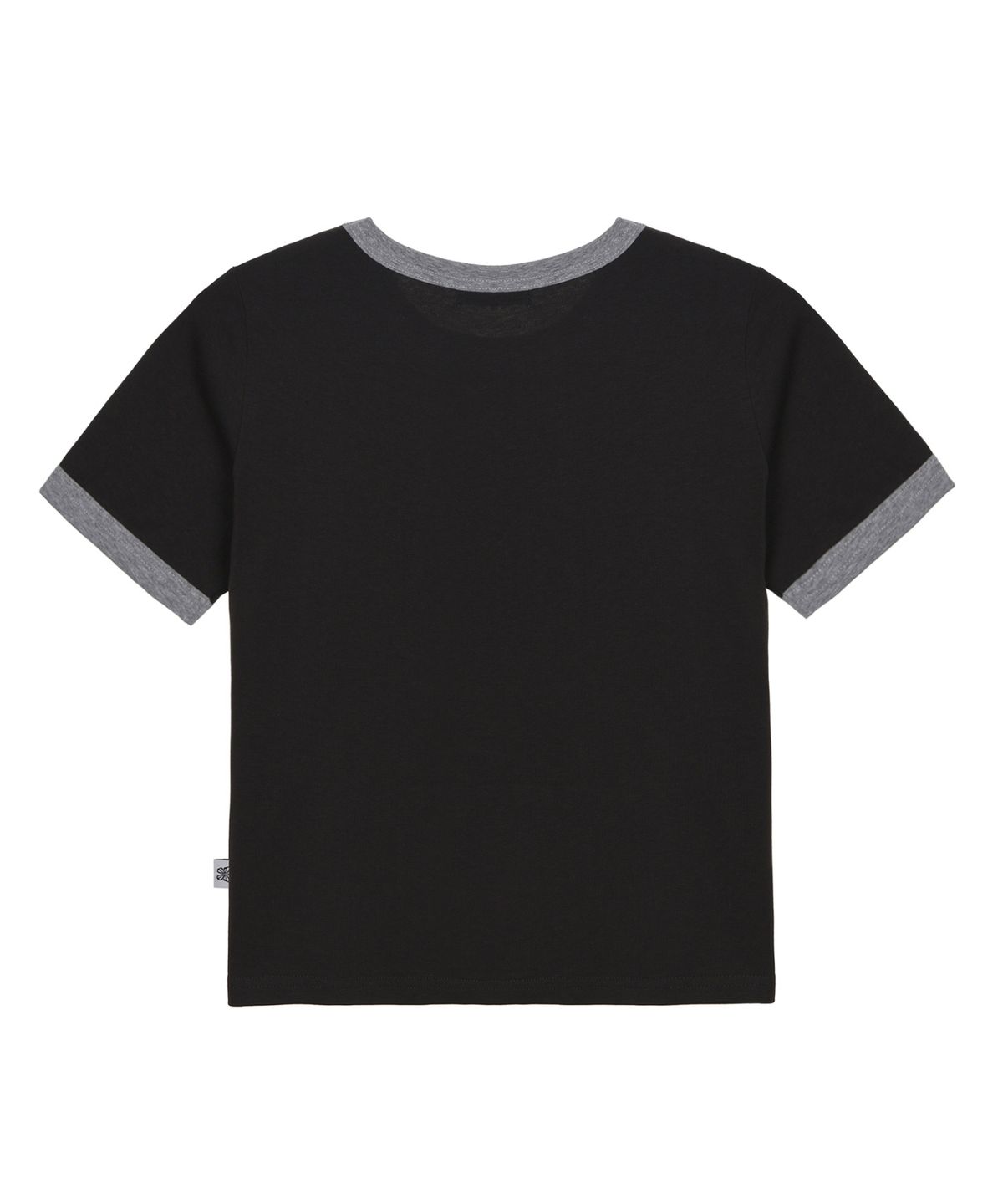 닉앤니콜(NICK&NICOLE) BUTTERFLY CONTRAST RINGER TOP_CHARCOAL SILVER