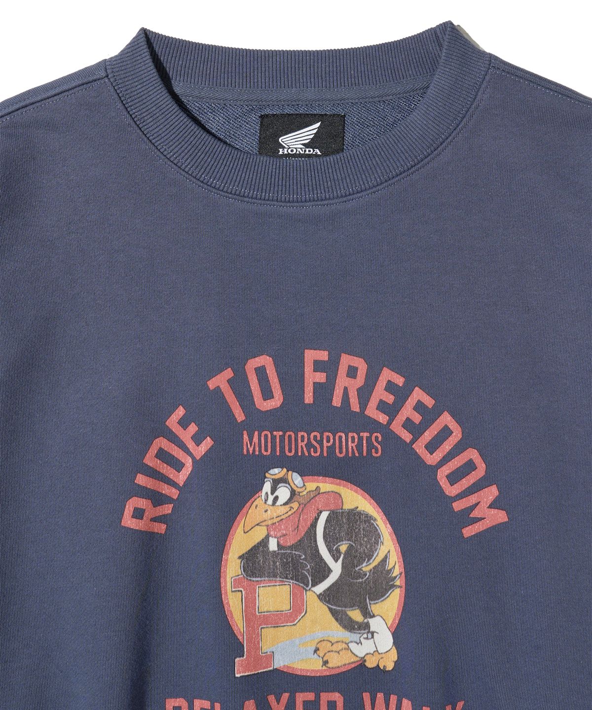 핍스 모터사이클(PHYPS MOTORCYCLE) Vintage Graphic Sweat Shirt Navy