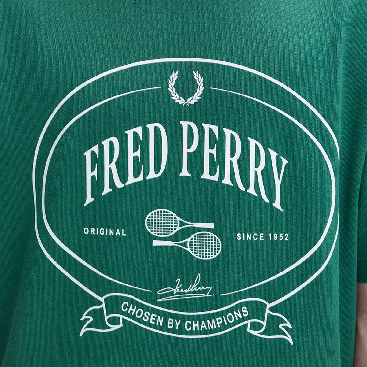 프레드페리(FRED PERRY) [Club House] 초즌 바이 챔피언스 티셔츠 - 스포츠그린 AFPM2531316-Z18