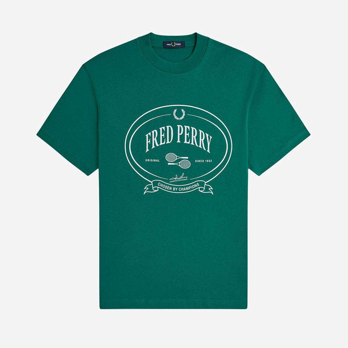 프레드페리(FRED PERRY) [Club House] 초즌 바이 챔피언스 티셔츠 - 스포츠그린 AFPM2531316-Z18