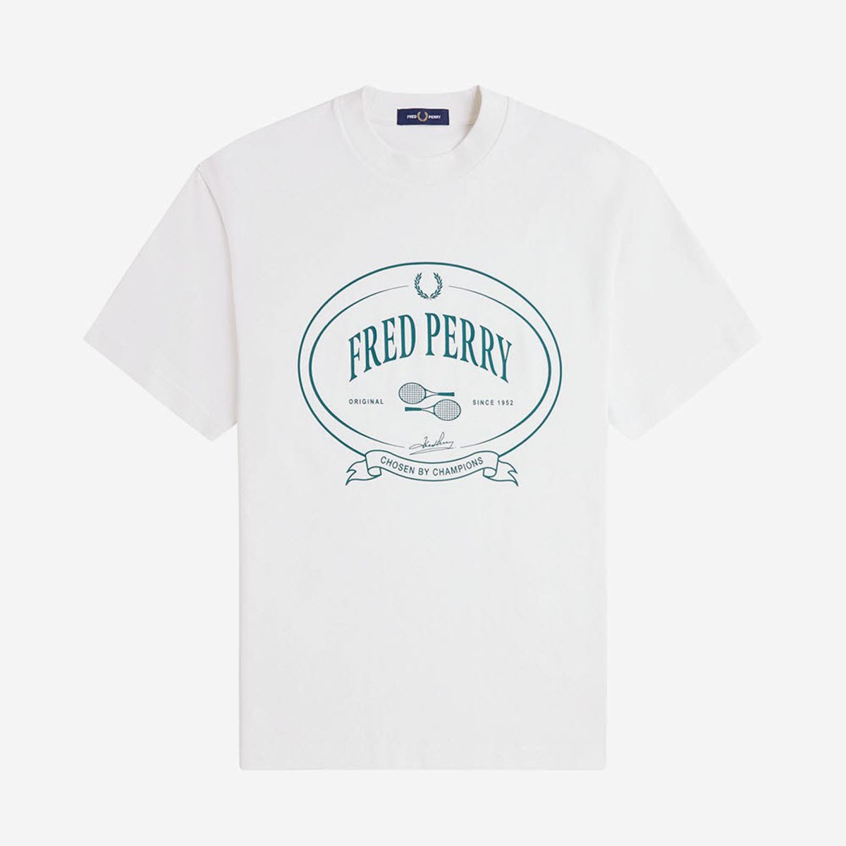 프레드페리(FRED PERRY) [Club House] 초즌 바이 챔피언스 티셔츠 - 스노우화이트 AFPM2531316-129