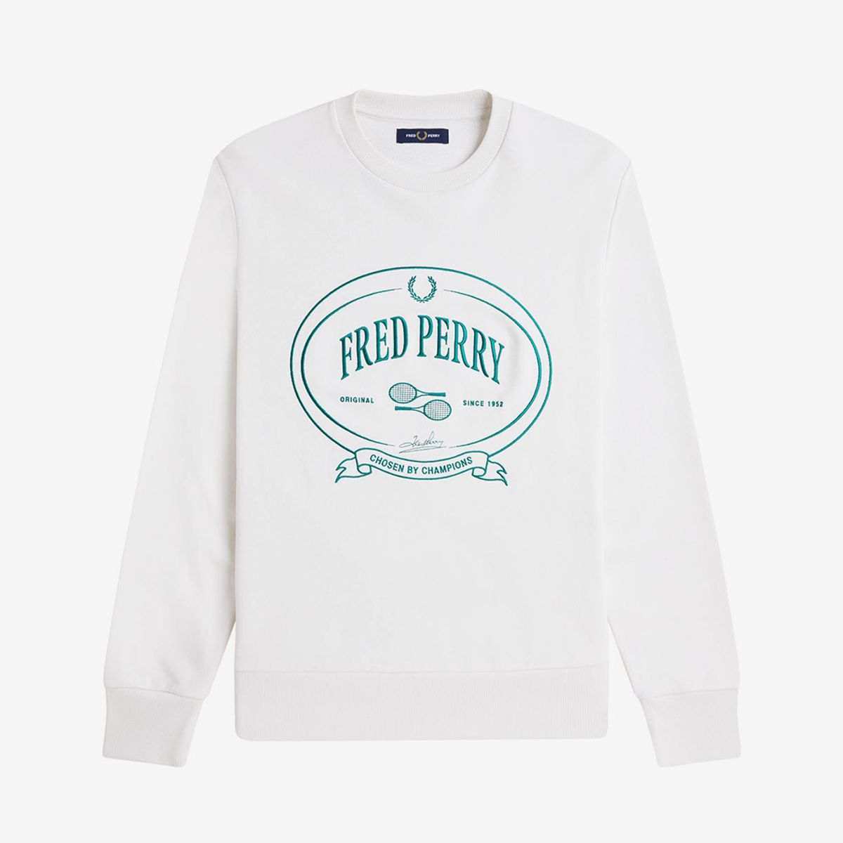 프레드페리(FRED PERRY) [Club House] 초즌 바이 챔피언스 스웻셔츠 - 스노우화이트 AFPM2531605-129