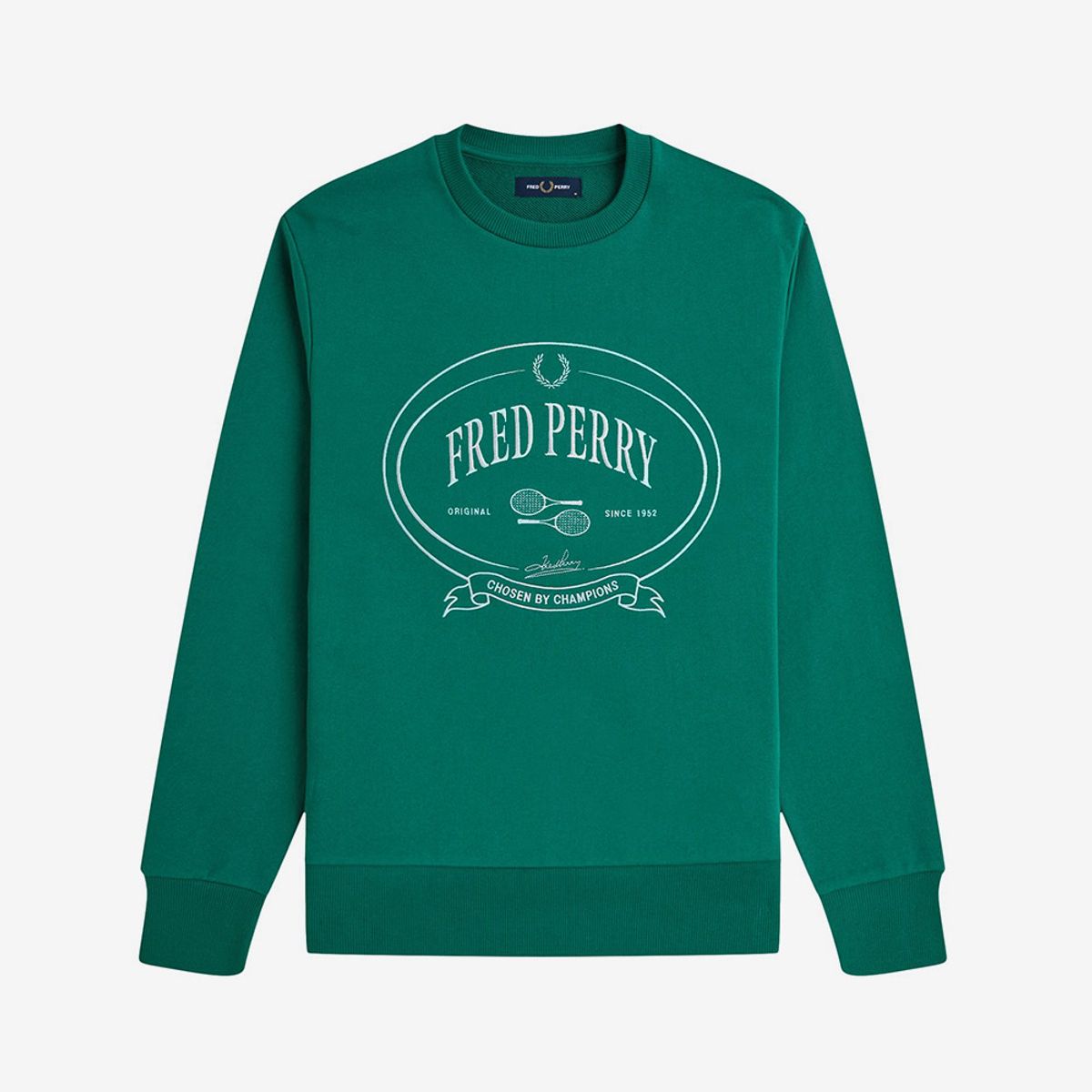 프레드페리(FRED PERRY) [Club House] 초즌 바이 챔피언스 스웻셔츠 - 스포츠 그린 AFPM2531605-Z18