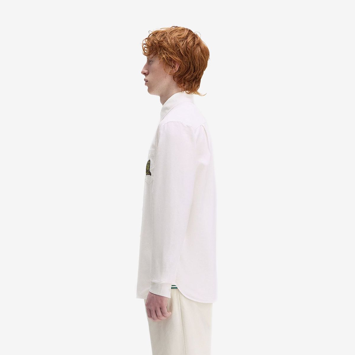 프레드페리(FRED PERRY) [Club House] 테니스 뱃지 옥스포드 셔츠 - 스노우화이트 AFPM2531748-129