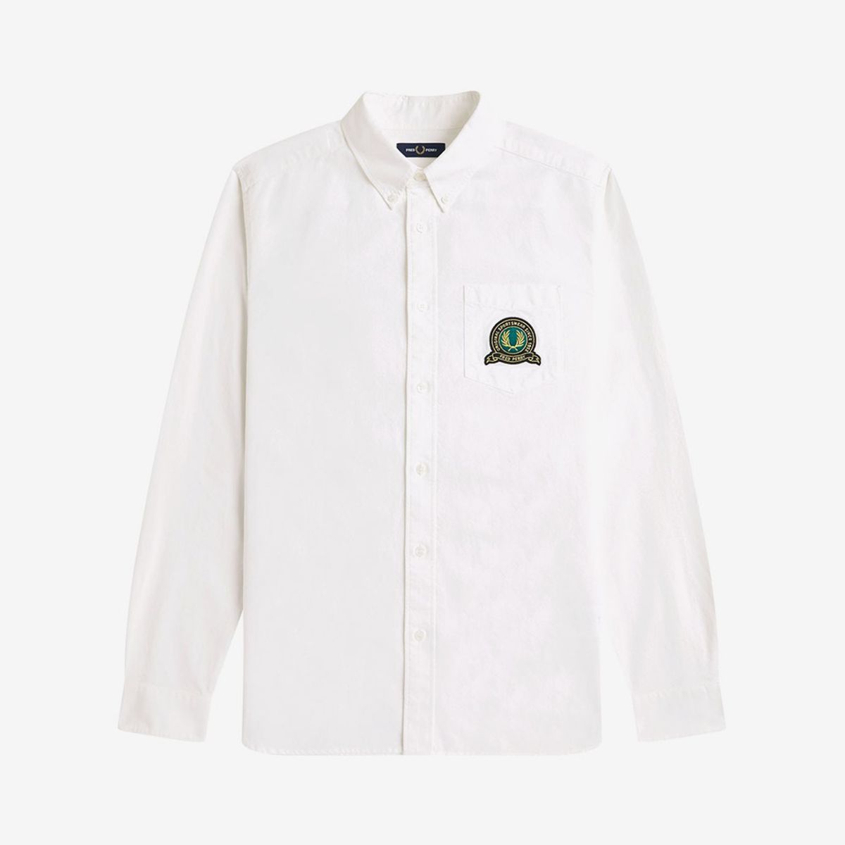 프레드페리(FRED PERRY) [Club House] 테니스 뱃지 옥스포드 셔츠 - 스노우화이트 AFPM2531748-129