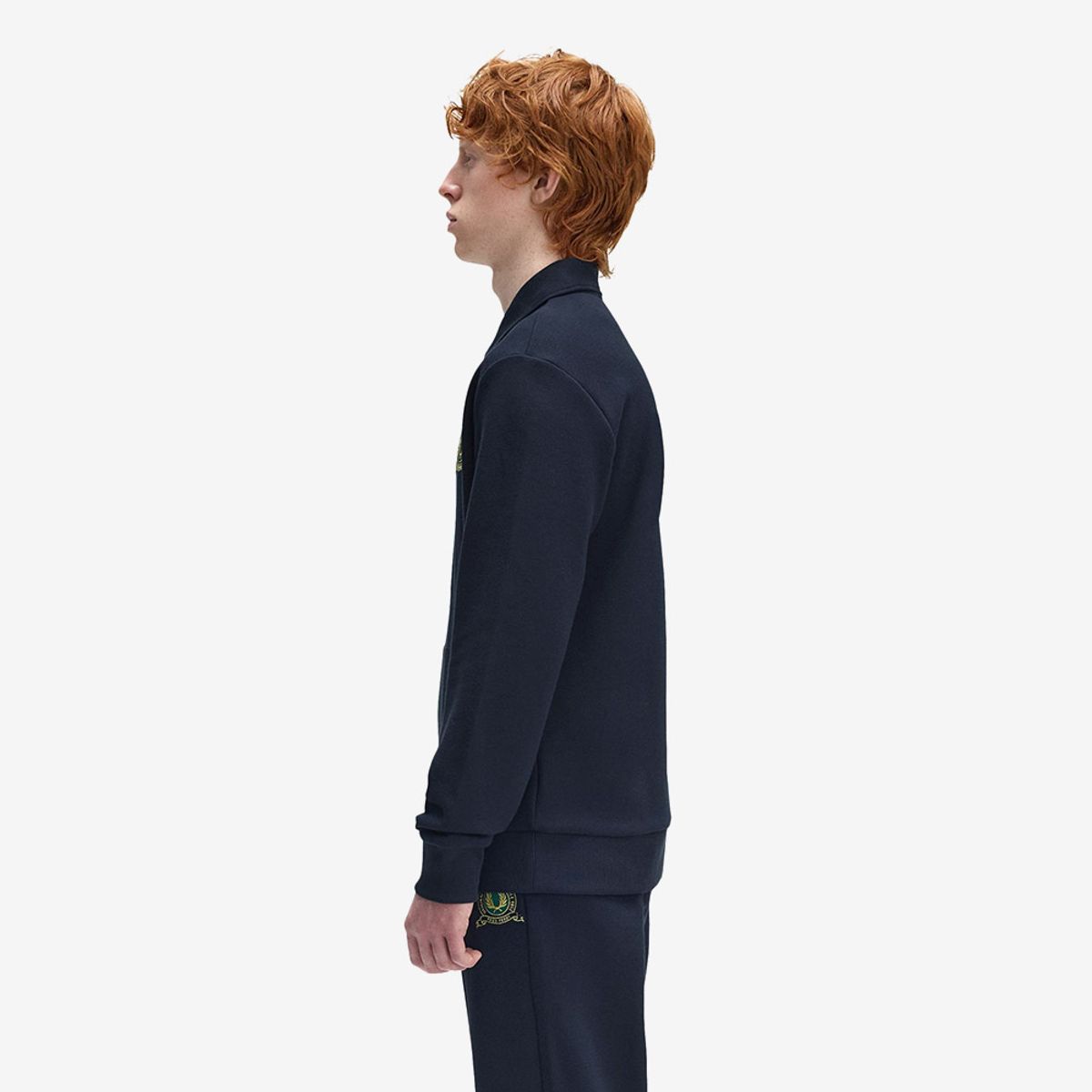프레드페리(FRED PERRY) [Club House] 테니스 뱃지 칼라드 스웻셔츠 - 네이비 AFPM2531382-608