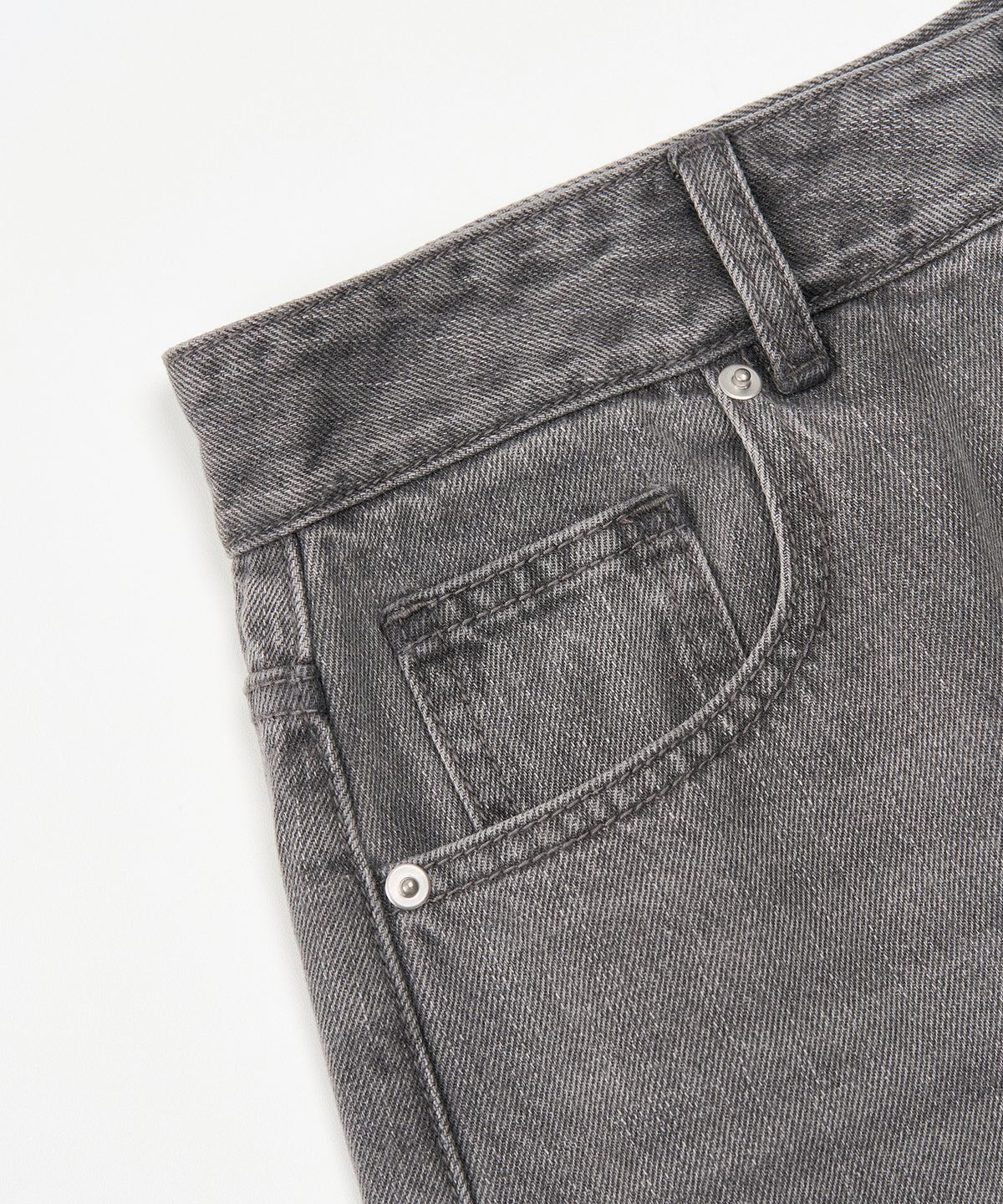 토피(TOFFEE) 워시드 벌룬 데님 팬츠 (GREY)