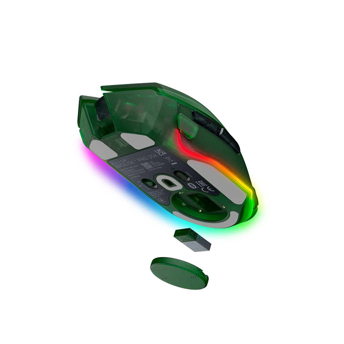 레이저(RAZER) 레이저코리아 Basilisk V3 Pro 35K Phantom Green Edition 바실리스크 V3 Pro 35K 팬텀 그린 에디션 유무선 게이밍 마우스