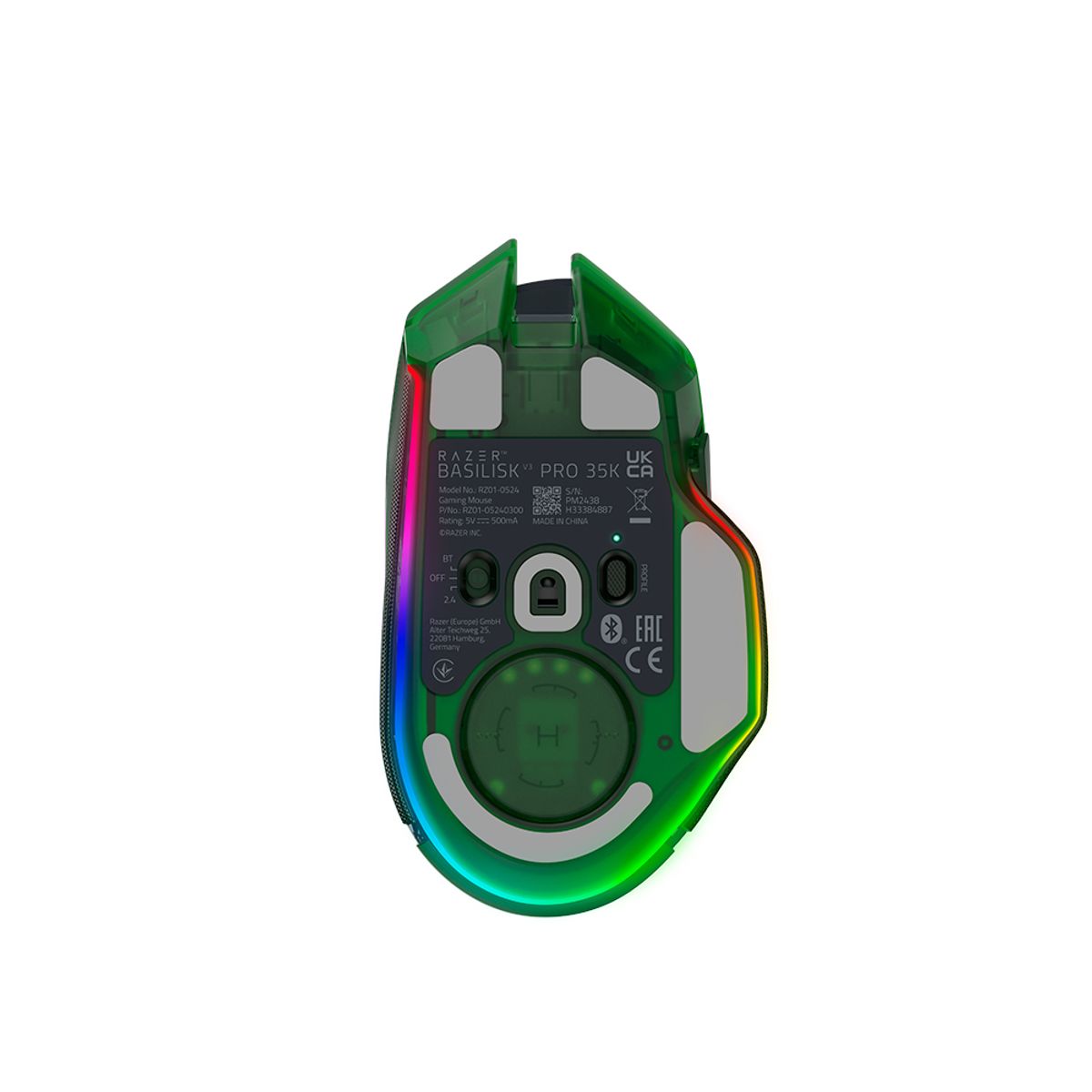 레이저(RAZER) 레이저코리아 Basilisk V3 Pro 35K Phantom Green Edition 바실리스크 V3 Pro 35K 팬텀 그린 에디션 유무선 게이밍 마우스
