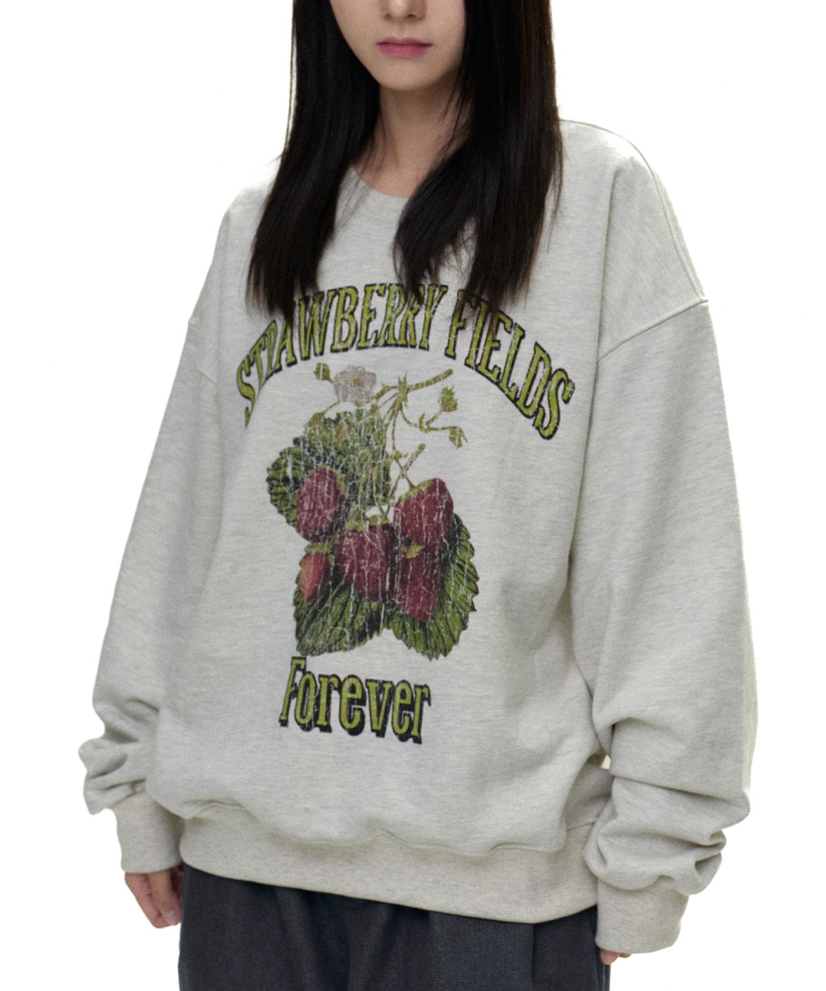 디파이클럽로버스(DEFYCLUBROBBERS) (Heavy Cotton) Strawberry Fields Forever Sweatshirt (3color)
