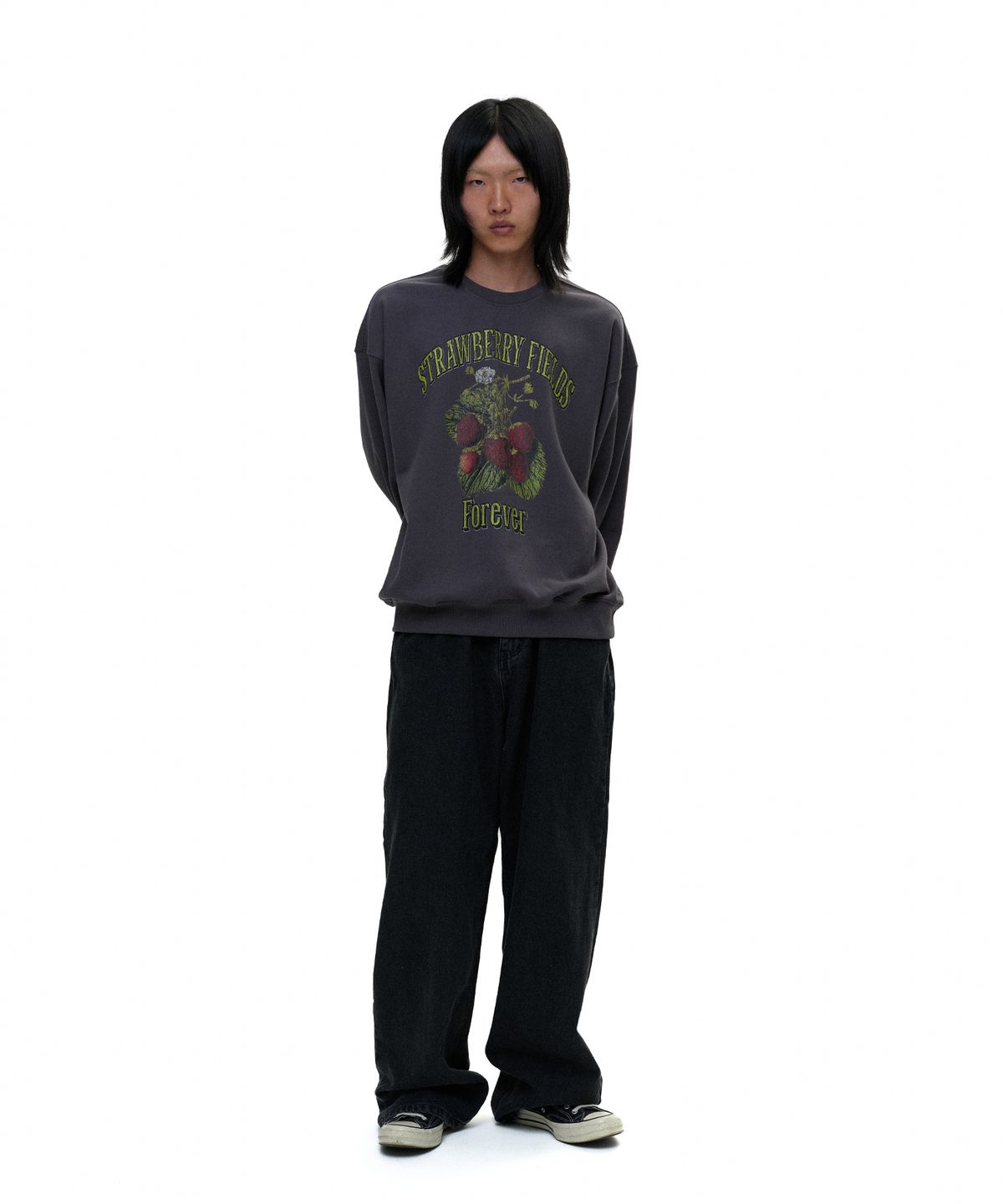 디파이클럽로버스(DEFYCLUBROBBERS) (Heavy Cotton) Strawberry Fields Forever Sweatshirt (3color)