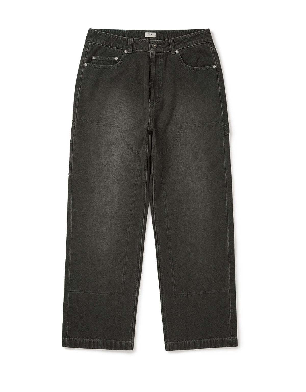 엠엠엘지(MMLG) [Mmlg] WASHED CARPENTER REGULAR DENIM PANTS (BLACK)
