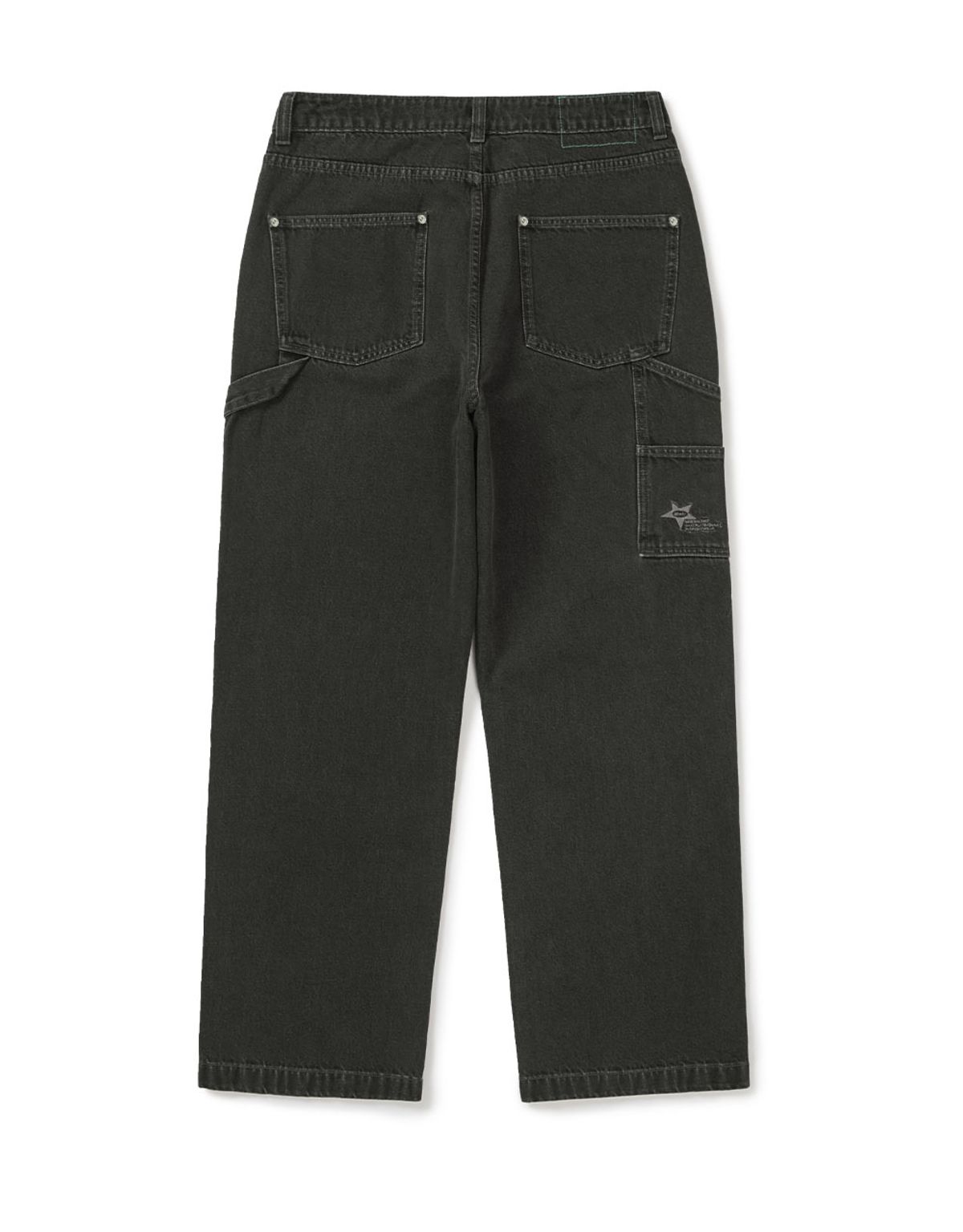 엠엠엘지(MMLG) [Mmlg] WASHED CARPENTER REGULAR DENIM PANTS (BLACK)