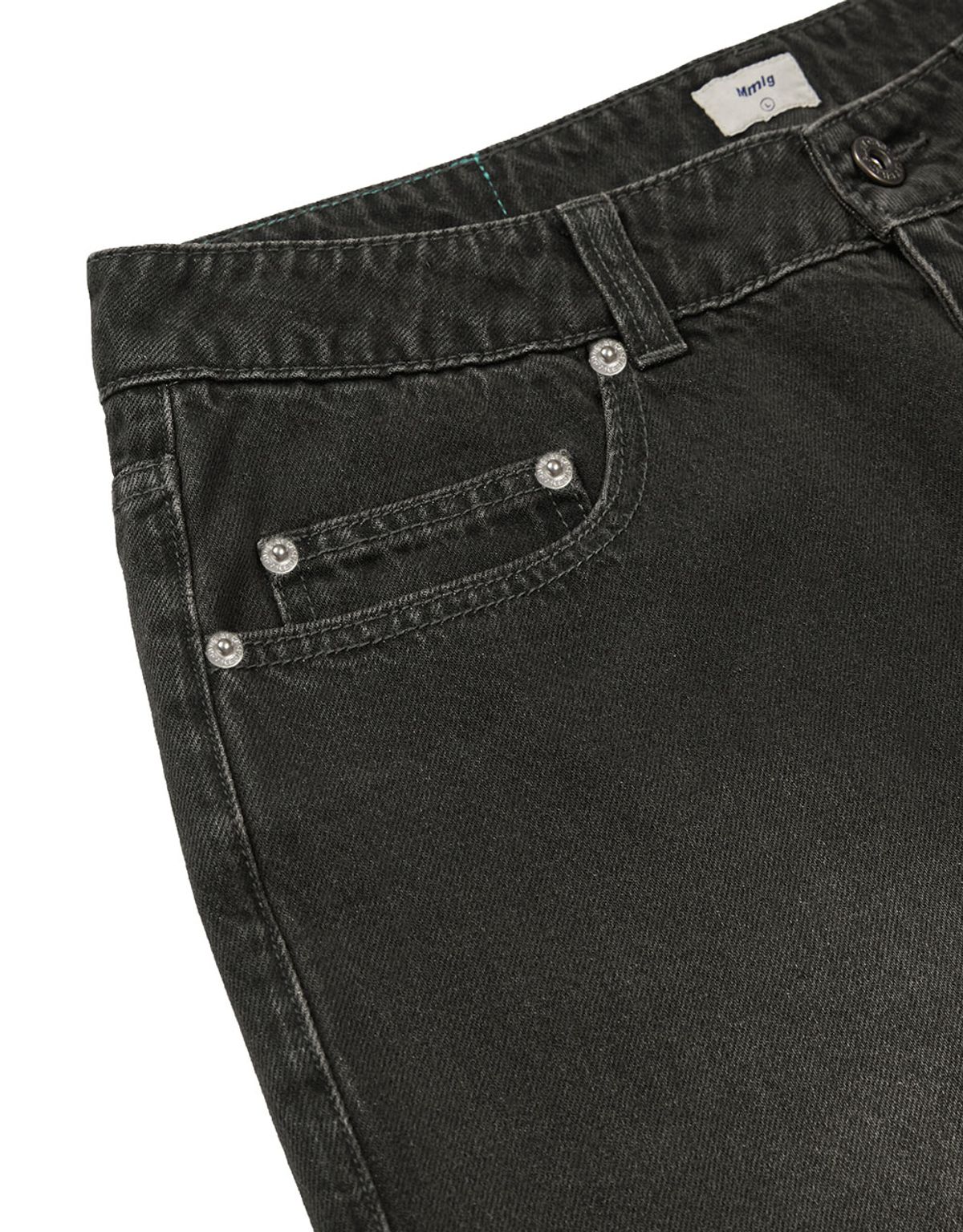 엠엠엘지(MMLG) [Mmlg] WASHED CARPENTER REGULAR DENIM PANTS (BLACK)