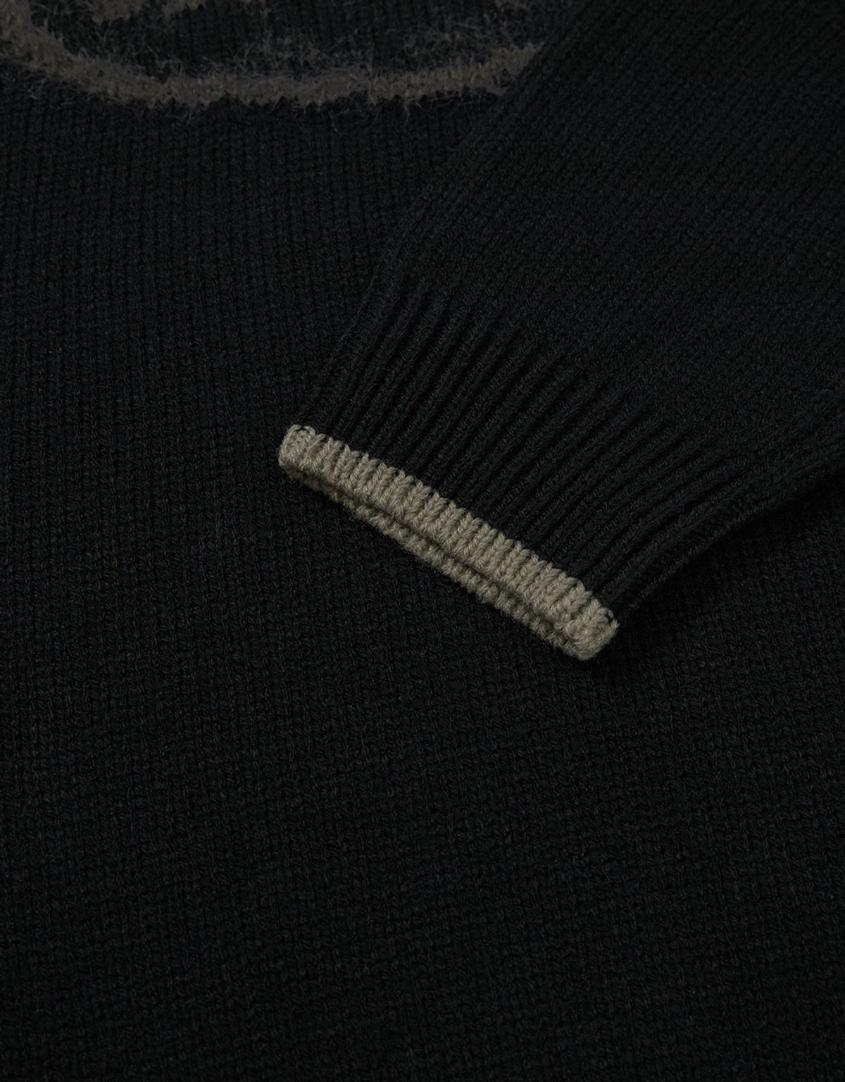 엠엠엘지(MMLG) [Mmlg] MIX PULLOVER KNIT (BLACK)