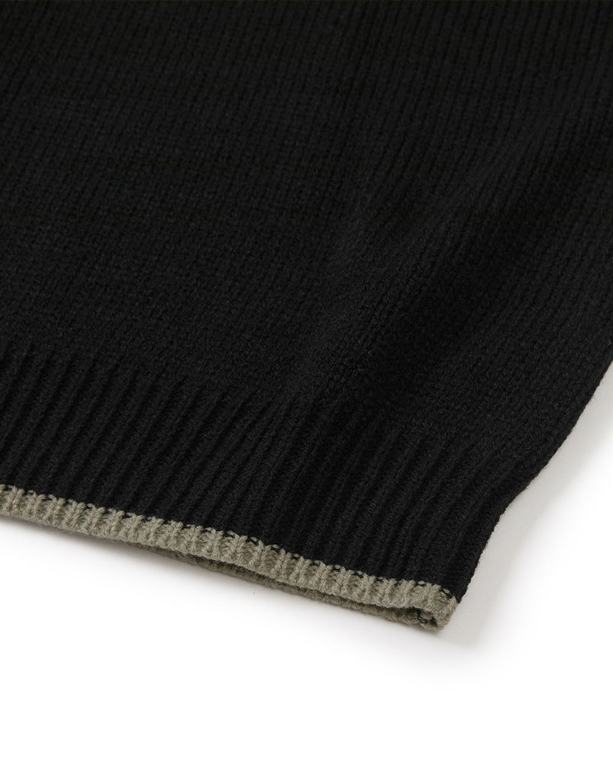 엠엠엘지(MMLG) [Mmlg] MIX PULLOVER KNIT (BLACK)