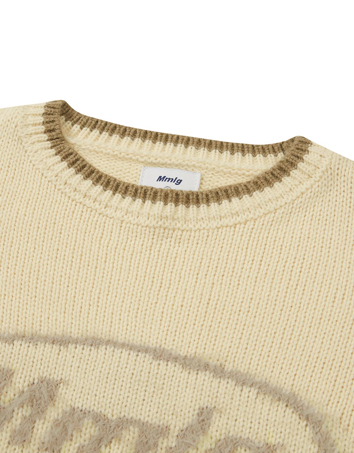 엠엠엘지(MMLG) [Mmlg] MIX PULLOVER KNIT (IVORY)