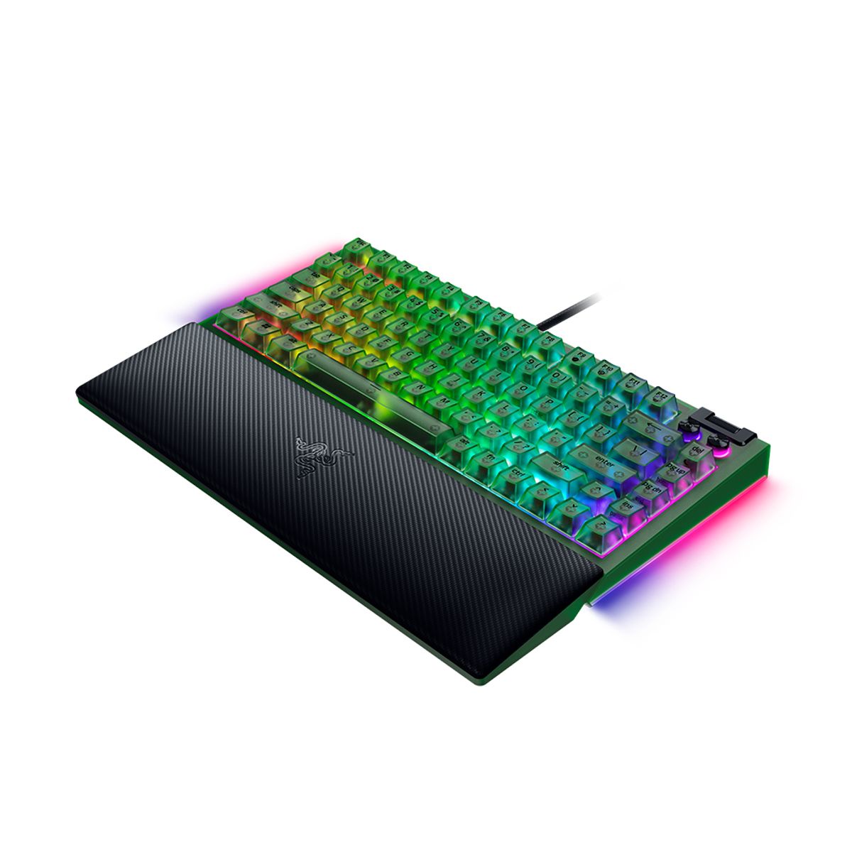 레이저(RAZER) 레이저코리아 Blackwidow V4 75 블랙위도우 V4 75 팬텀 그린 에디션 게이밍 키보드