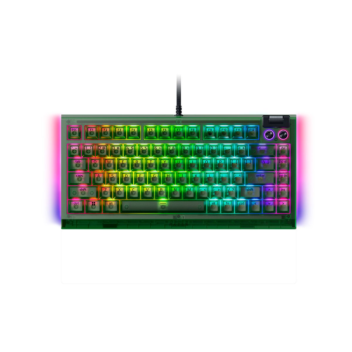 레이저(RAZER) 레이저코리아 Blackwidow V4 75 블랙위도우 V4 75 팬텀 그린 에디션 게이밍 키보드