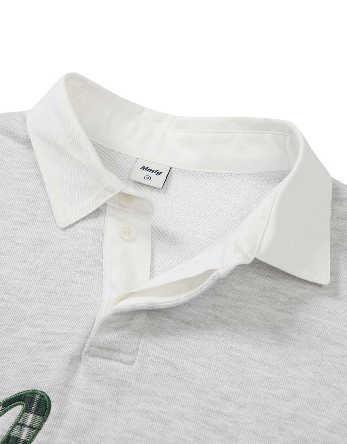 엠엠엘지(MMLG) [Mmlg] CHECK PLAY RUGBY SWEAT (ASH GREY)