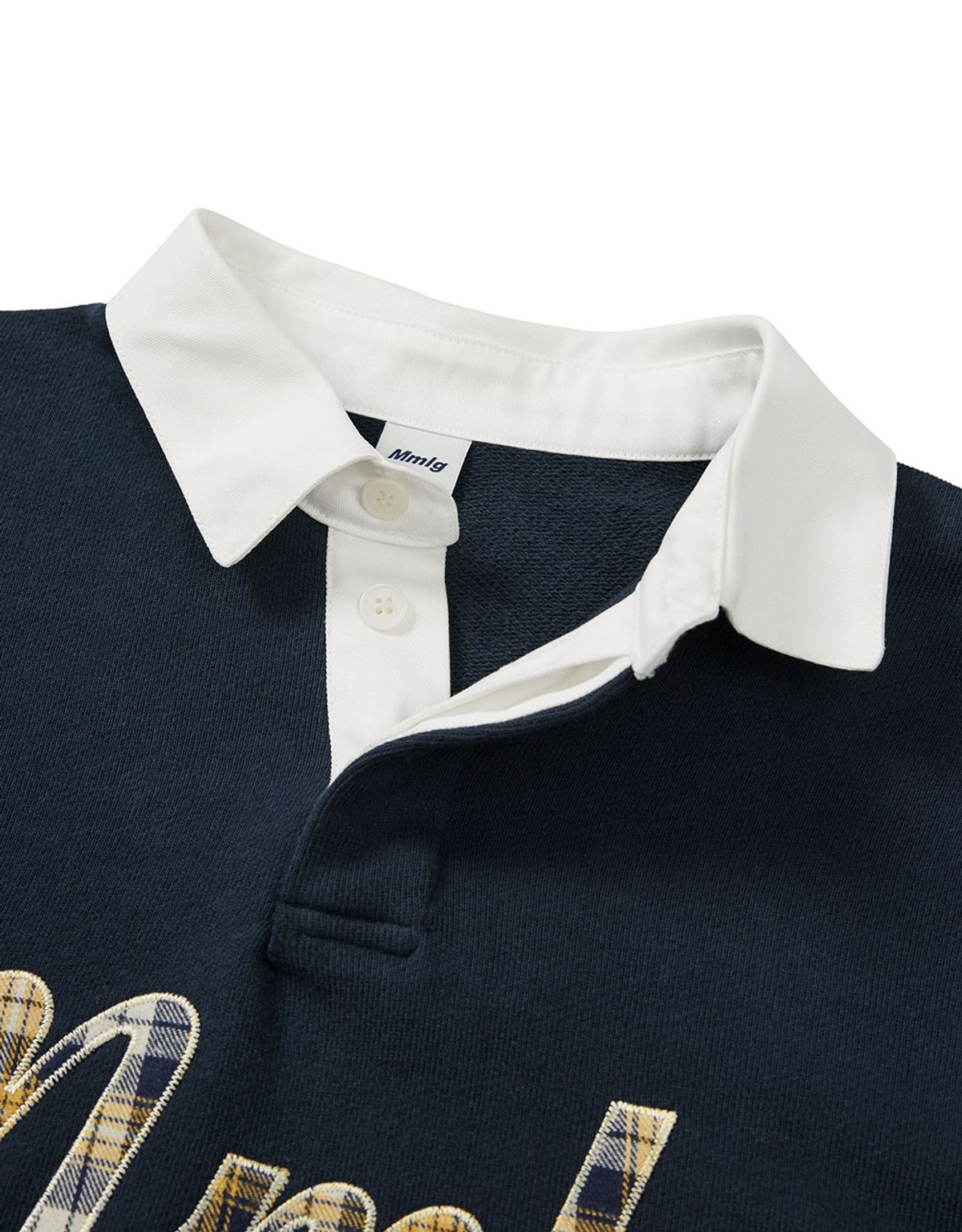 엠엠엘지(MMLG) [Mmlg] CHECK PLAY RUGBY SWEAT (AUTHENTIC NAVY)