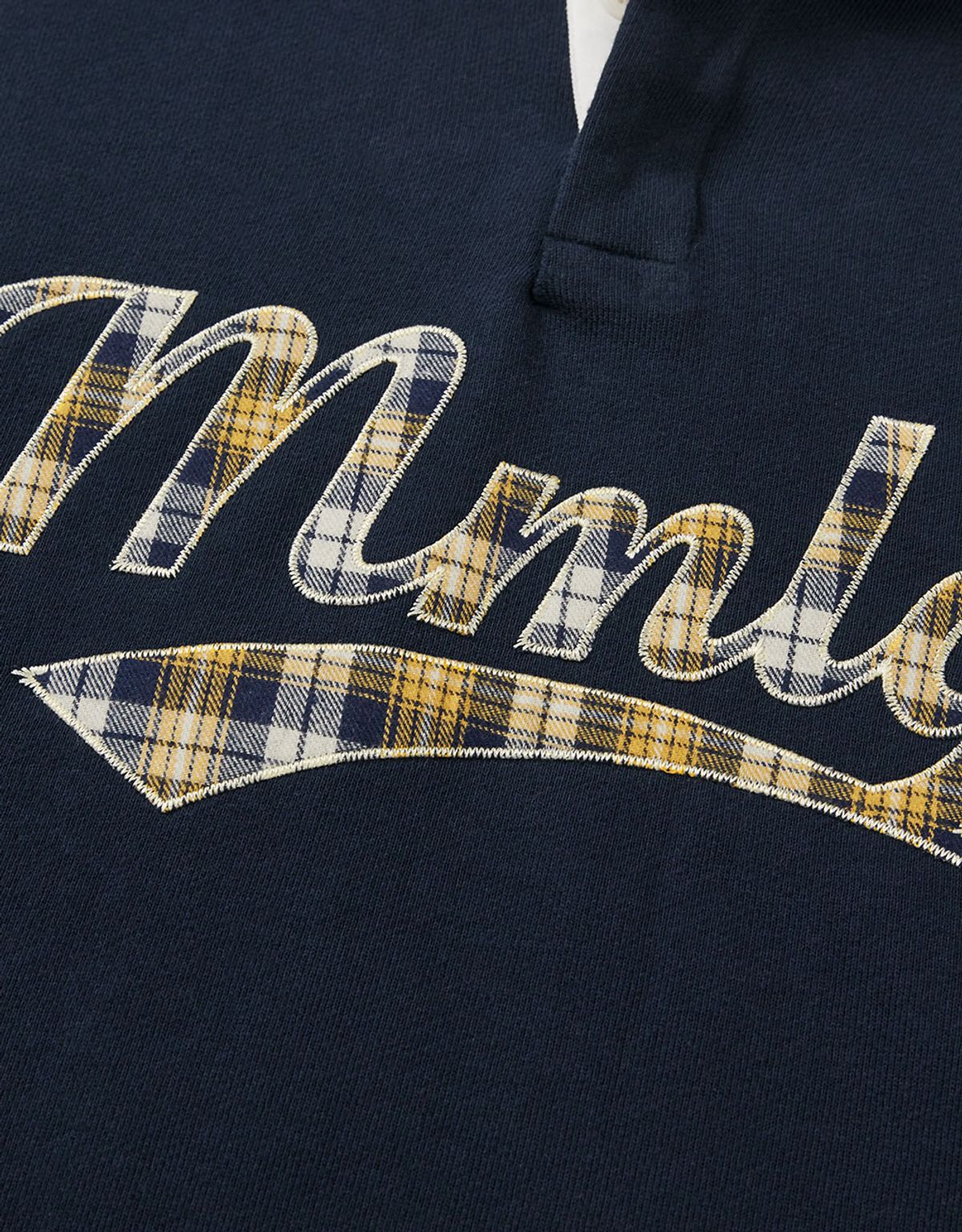 엠엠엘지(MMLG) [Mmlg] CHECK PLAY RUGBY SWEAT (AUTHENTIC NAVY)