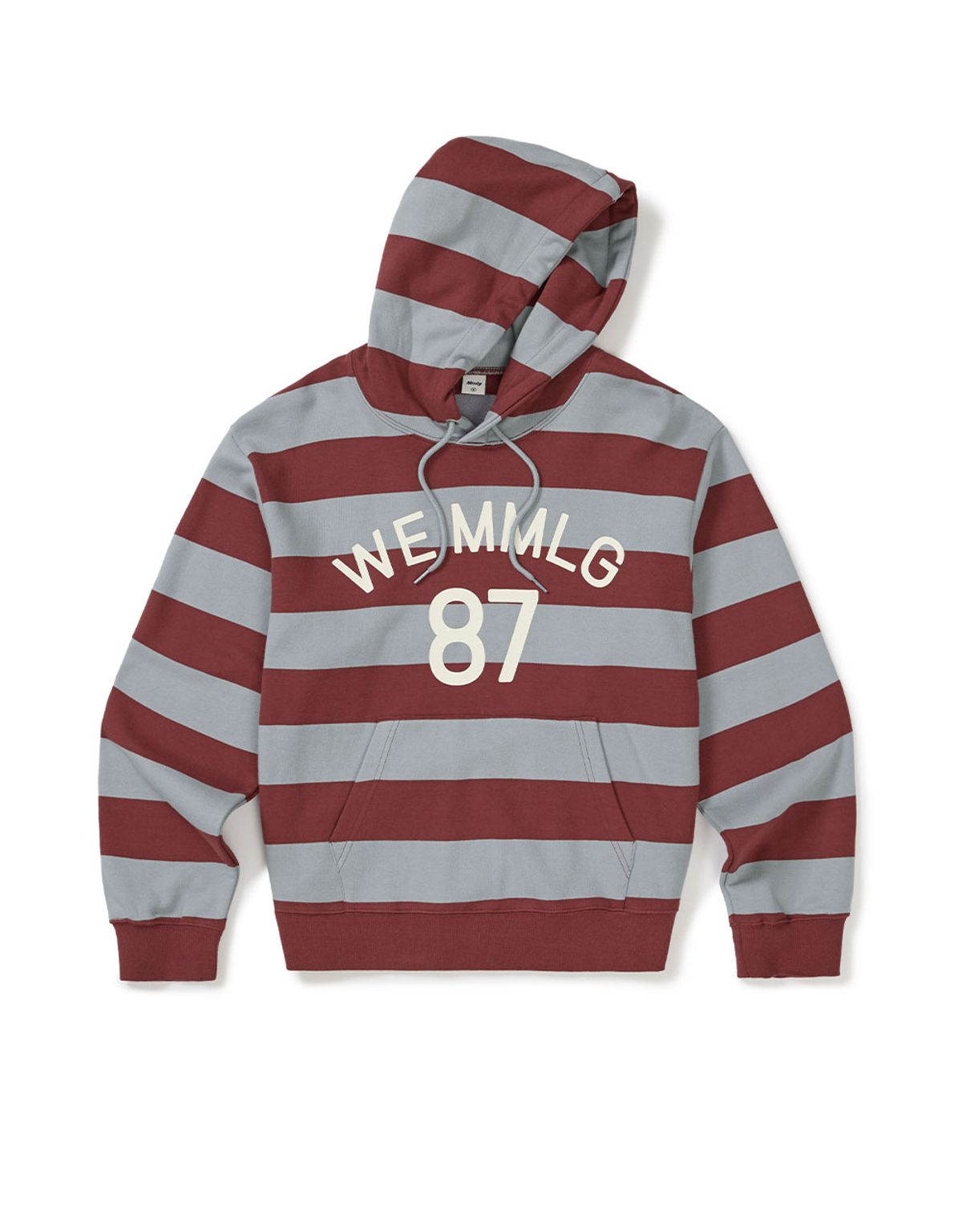 엠엠엘지(MMLG) [Mmlg] WE STRIPE HOODIE (BURGUNDY)
