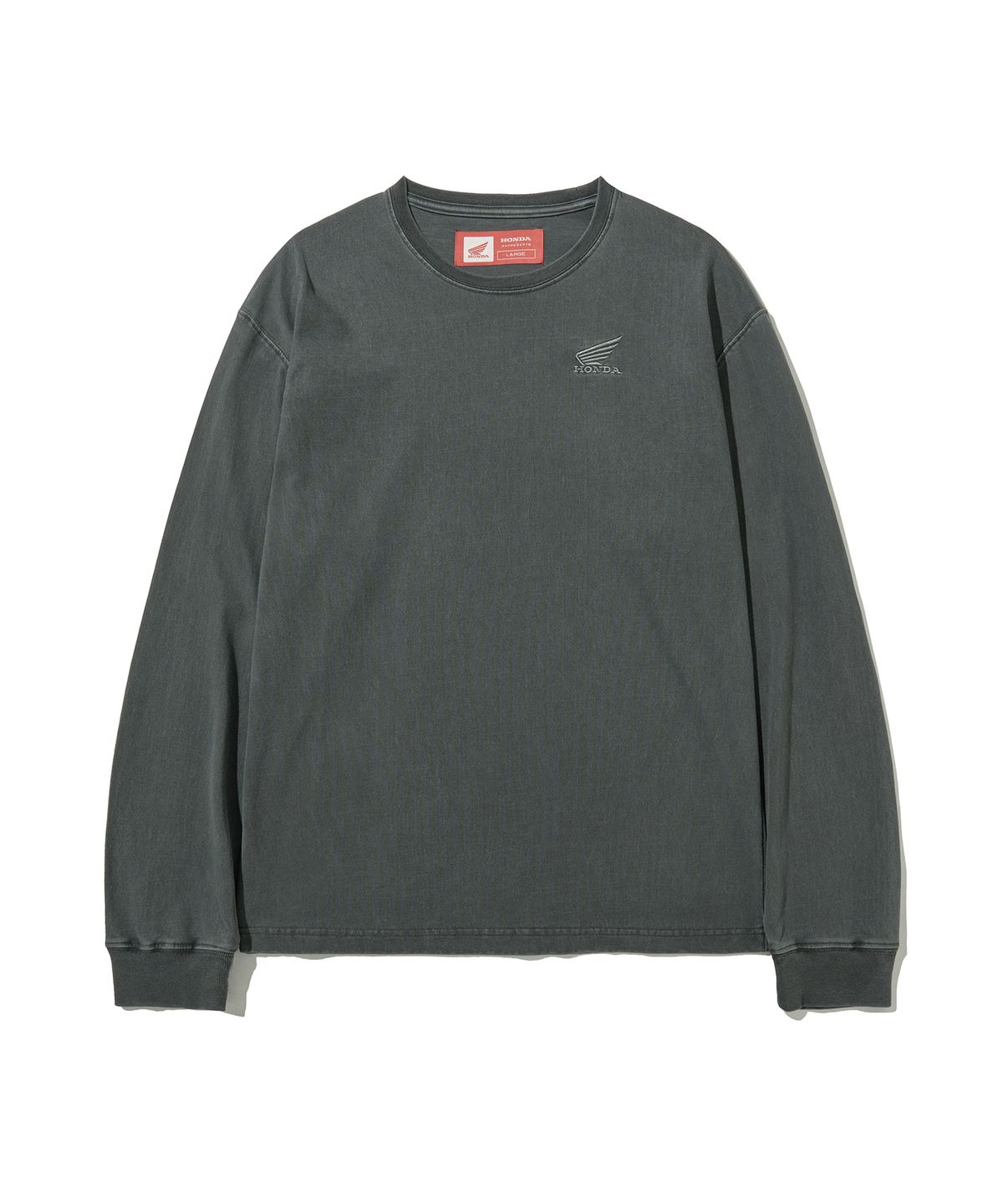 핍스 모터사이클(PHYPS MOTORCYCLE) [2Pack] Original Wing Logo Long Sleeve White / Charcoal