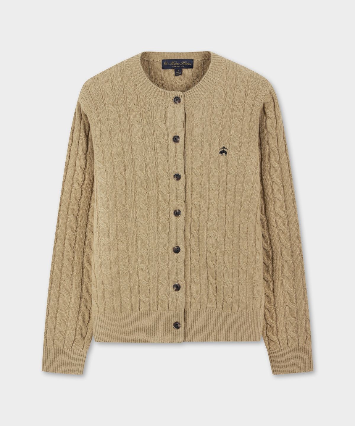 브룩스 브라더스(BROOKS BROTHERS) [여성] 울 케이블 가디건 (베이지) (BBWCWBF402)